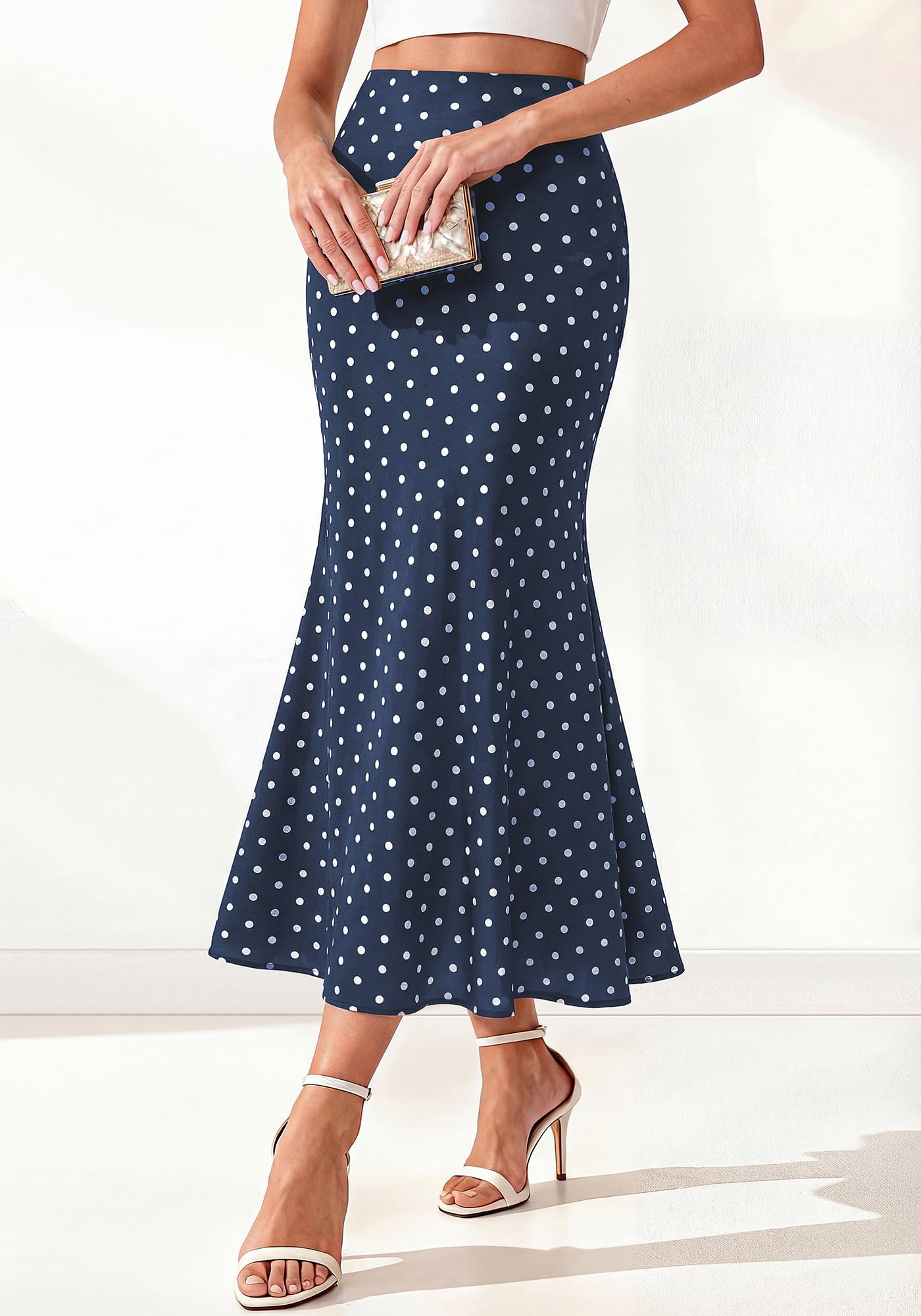 BTFBM Maxi Skirts for Women Summer Spring Boho Lightweight A Line High Waisted Wedding Guest Party Silk Midi Skirt