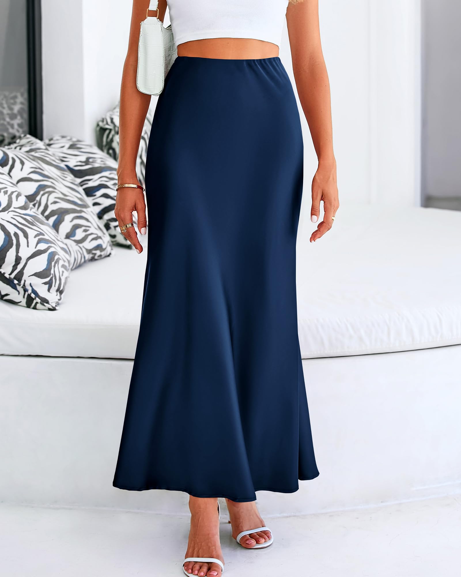 BTFBM Womens Spring Skirts Business Casual Clothes High Waisted Cocktail Party Wedding Guest Mermaid Maxi Skirt