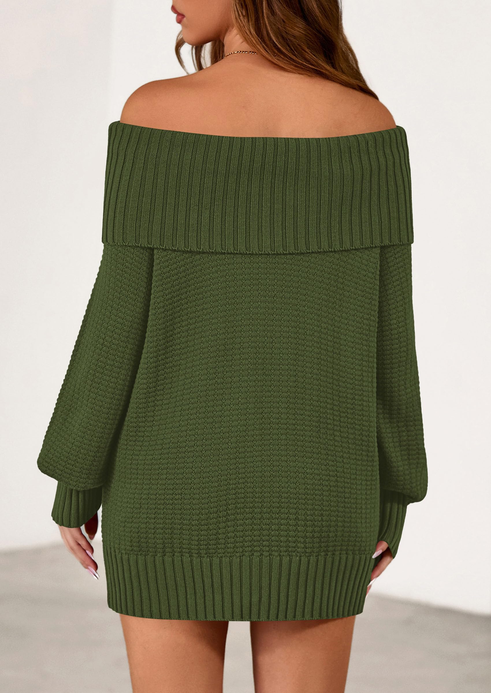 PRETTYGARDEN Womens Off The Shoulder Sweater Long Sleeve Tops Loose Knit Pullover Sweaters Fashion Fall Clothes