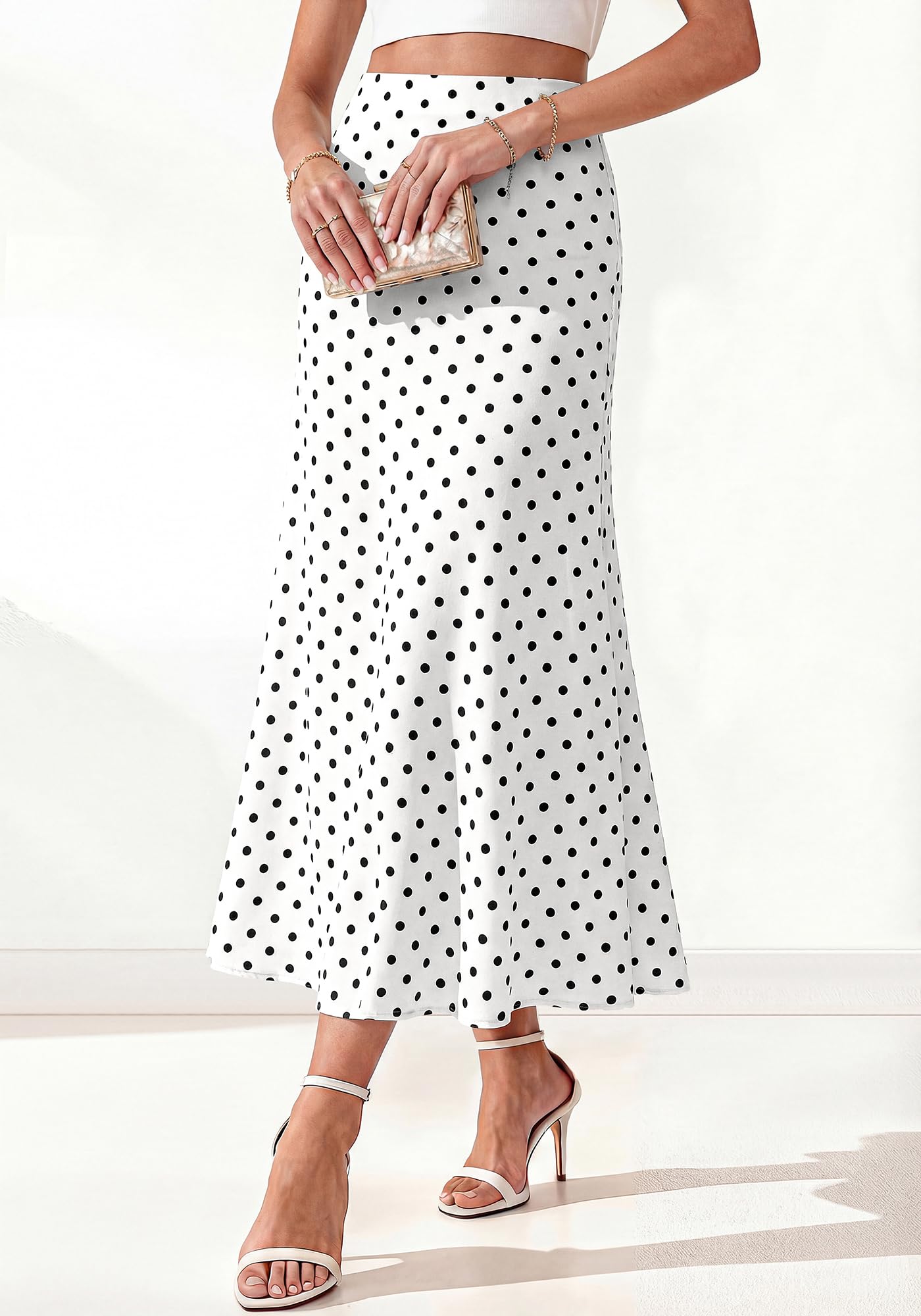 BTFBM Maxi Skirts for Women Summer Spring Boho Lightweight A Line High Waisted Wedding Guest Party Silk Midi Skirt