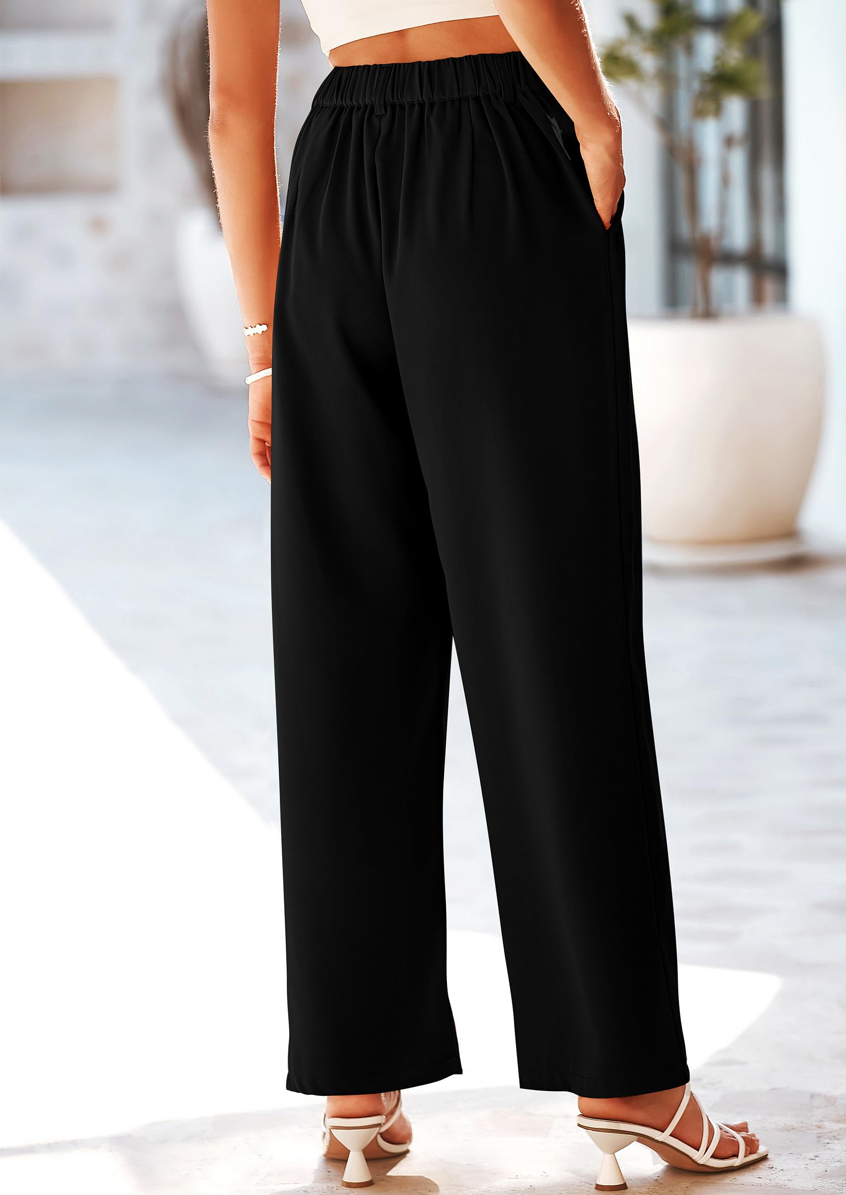 PRETTYGARDEN Wide Leg Pants for Women Trendy Fall High Waisted Business Casual Outfits Work Pant Trousers