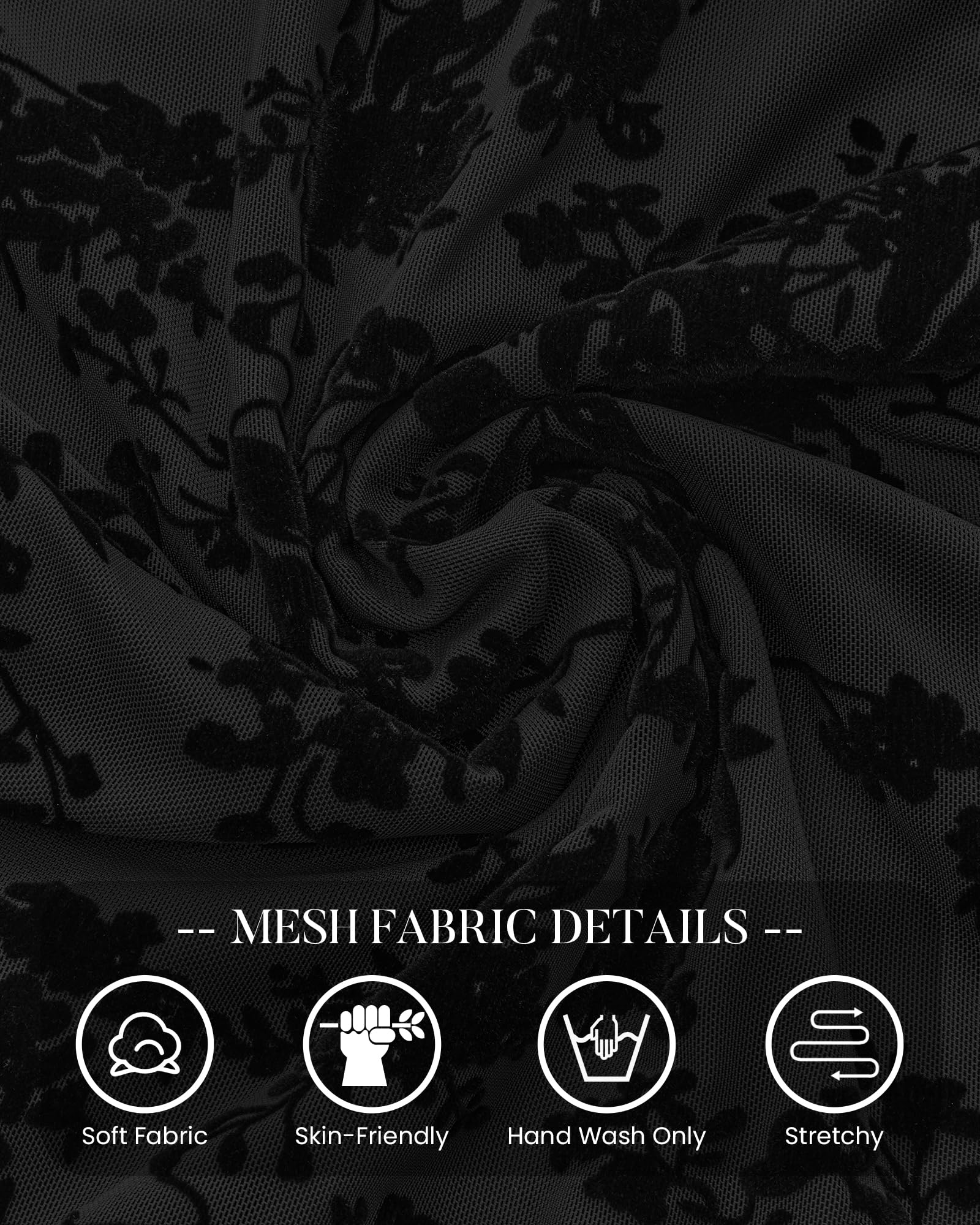 BTFBM Womens Tops Floral Sheer Mesh Long Sleeve Blouses Dressy Casual V Neck Flocked Mesh Shirts,Velvet-Like Flowers,Double Layered,Loose Fit Tunics,Business Casual Top,Fall Fashion Clothing