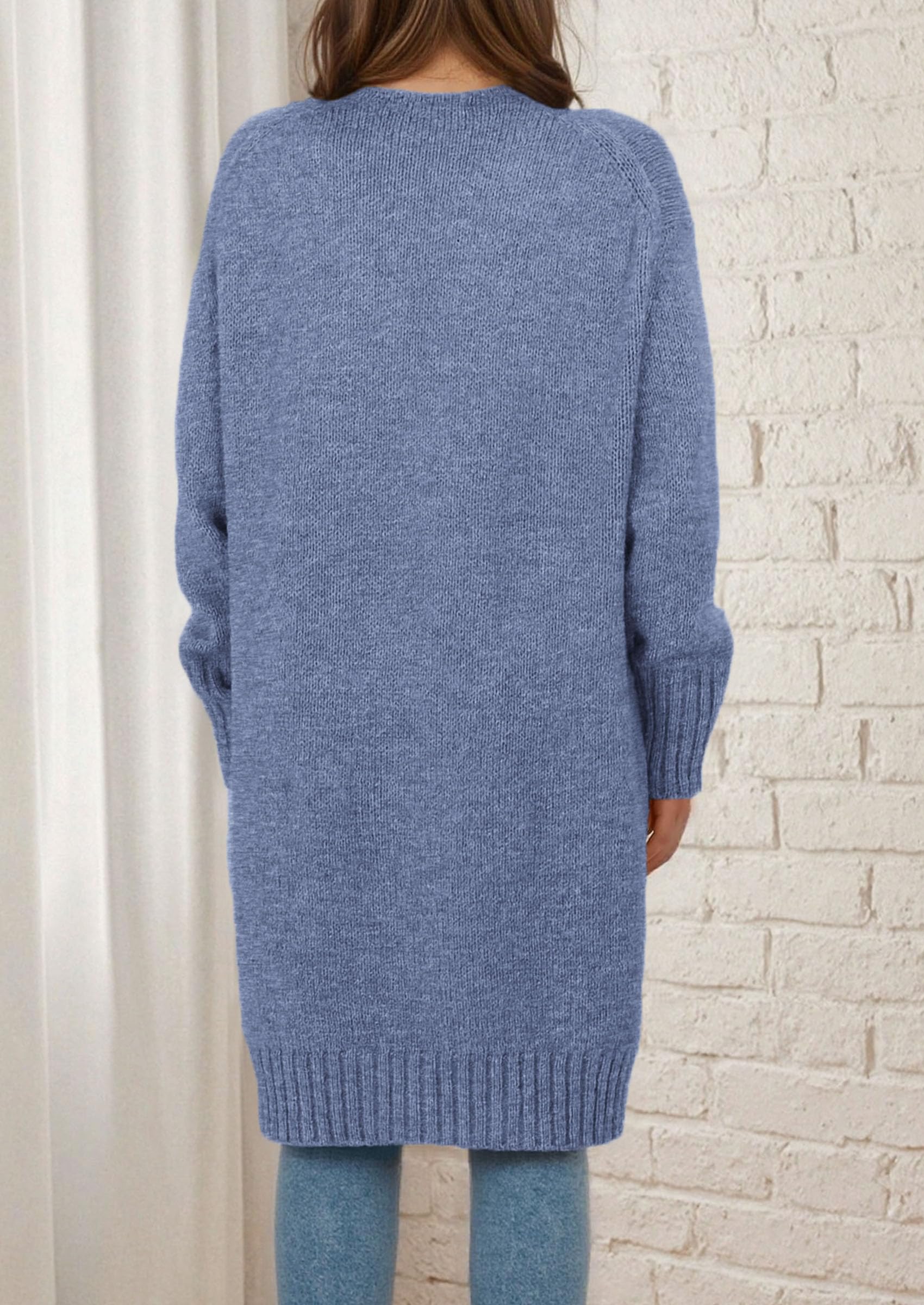 PRETTYGARDEN Fall Long Sleeve Cardigan Sweaters for Women Trendy Winter Open Front Loose Knitted Cardigans with Pockets