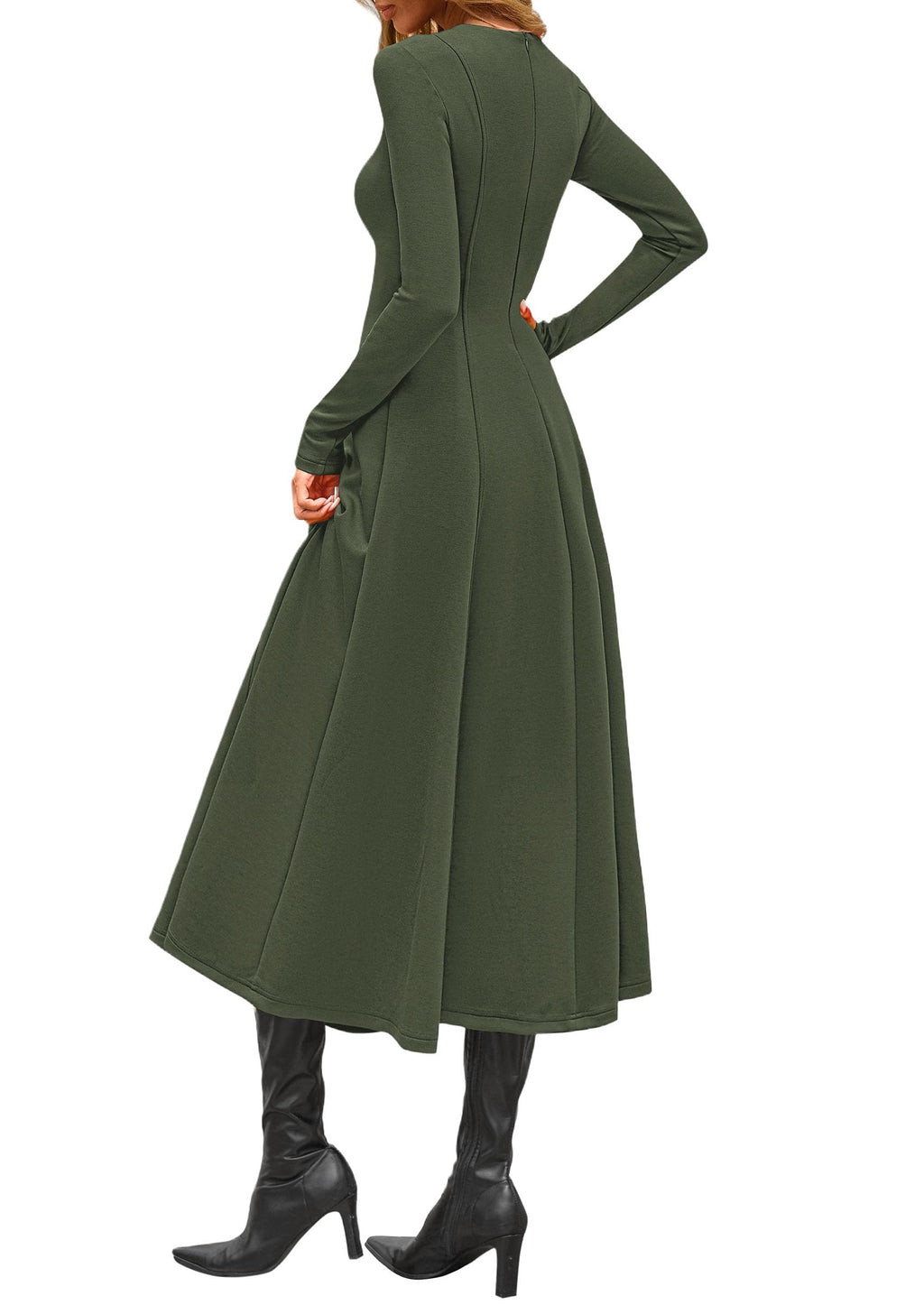 PRETTYGARDEN Cocktail Dresses for Women  Elegant Classy Fall Long Sleeve Midi A Line Flowy Modest Winter Party Dress