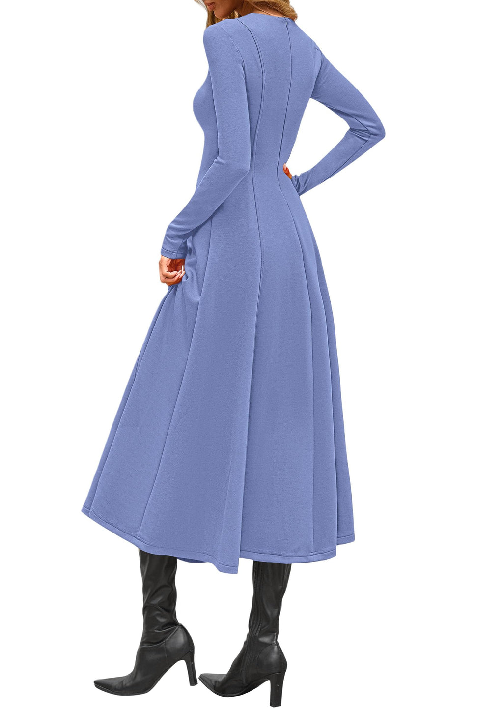 PRETTYGARDEN Cocktail Dresses for Women  Elegant Classy Fall Long Sleeve Midi A Line Flowy Modest Winter Party Dress