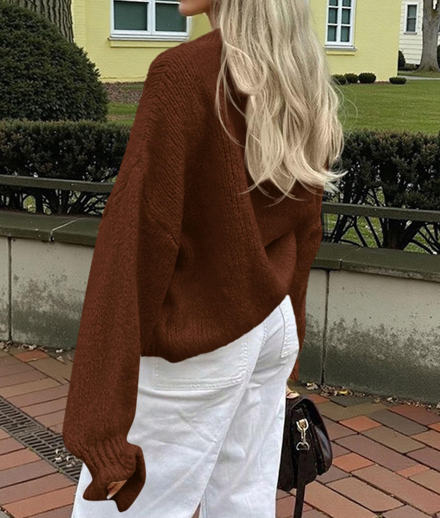 PRETTYGARDEN Womens Cropped Cardigans Trendy Ruffle Open Front Chunky Knit Sweater Oversized Button Down Fall Clothes