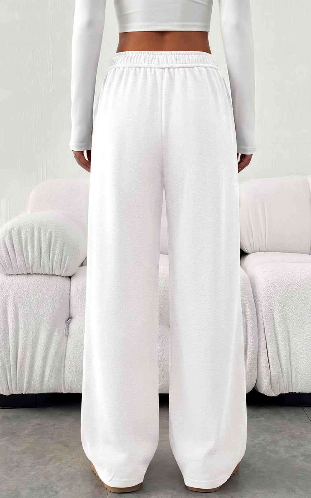 PRETTYGARDEN Fall Womens Sweatpants Baggy Wide Leg Pants with Pockets | Elastic Waist Loose Lounge Pants for Women, Tailored Soft Cotton Sweatpants Women, Fashion Y2k Outfits, Jogger Sweatpant