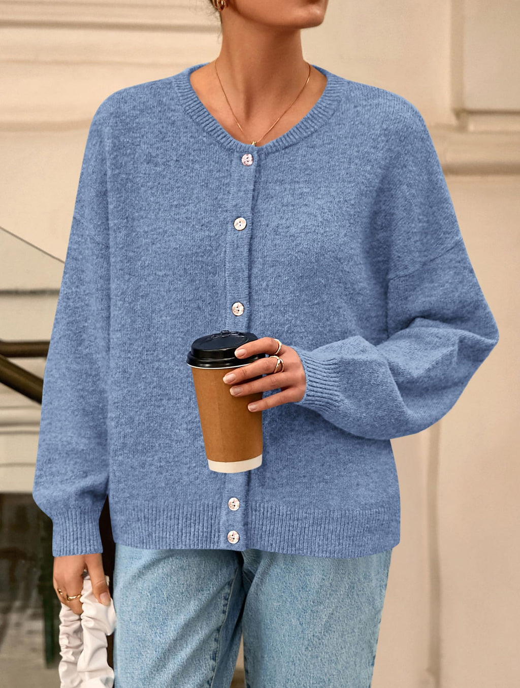 PRETTYGARDEN Womens Long Sleeve Cardigan Sweaters Button Down Knit Tops