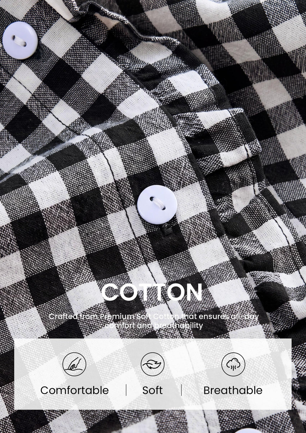 PRETTYGARDEN Womens Long Sleeve Button Down Shirts | Soft Cotton Fabric, Fashion Plaid Shirt, Basic Collared V Neck, Work Business Casual Blouses, 2026 Fall Trendy Outfits