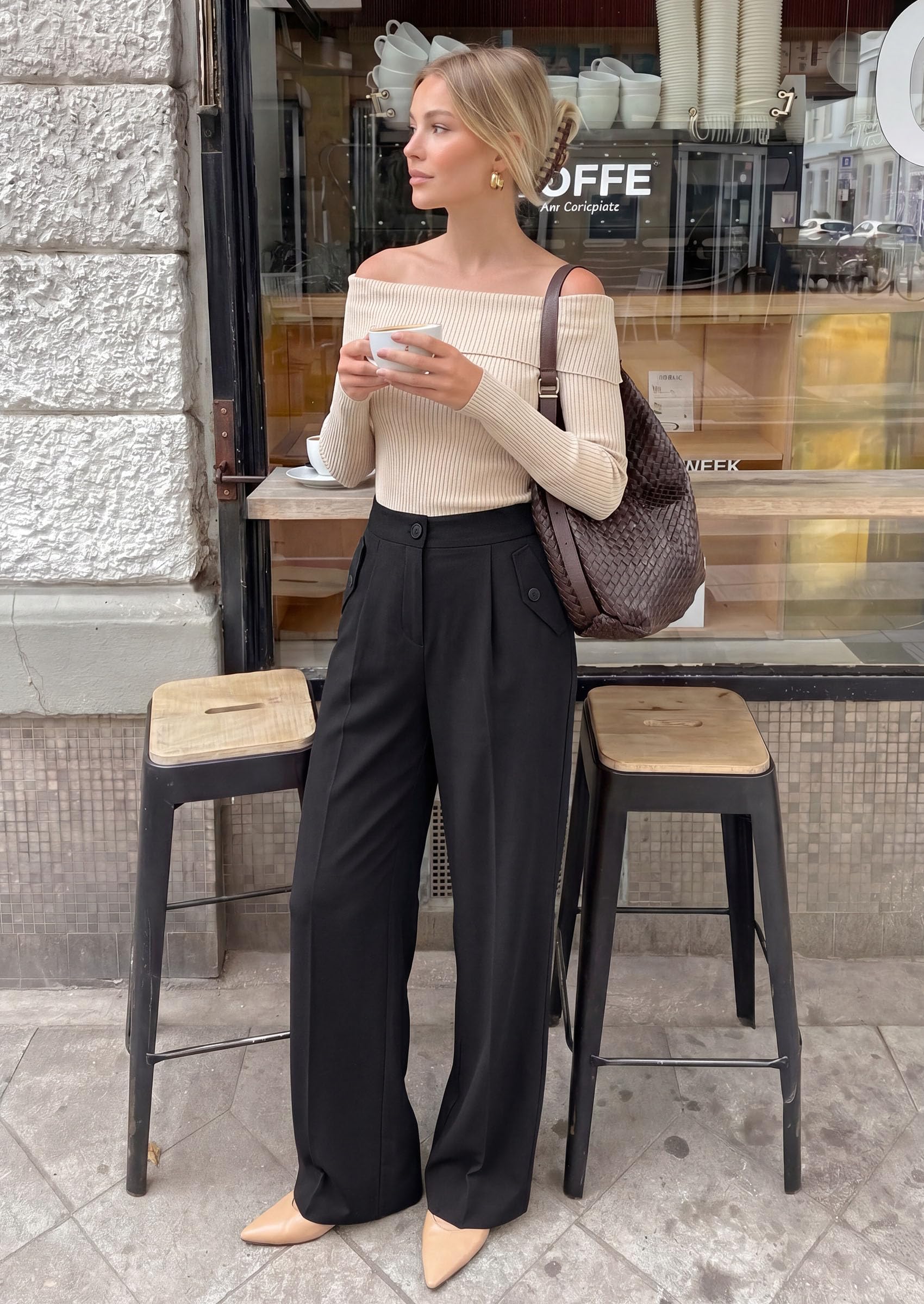 PRETTYGARDEN Women's Wide Leg Work Dress Pants Trousers | Palazzo Pant with Pockets, Lightweight Flowy, High Elastic Waistband, Office Wear, Business Casual Outfits, Fashion Clothing