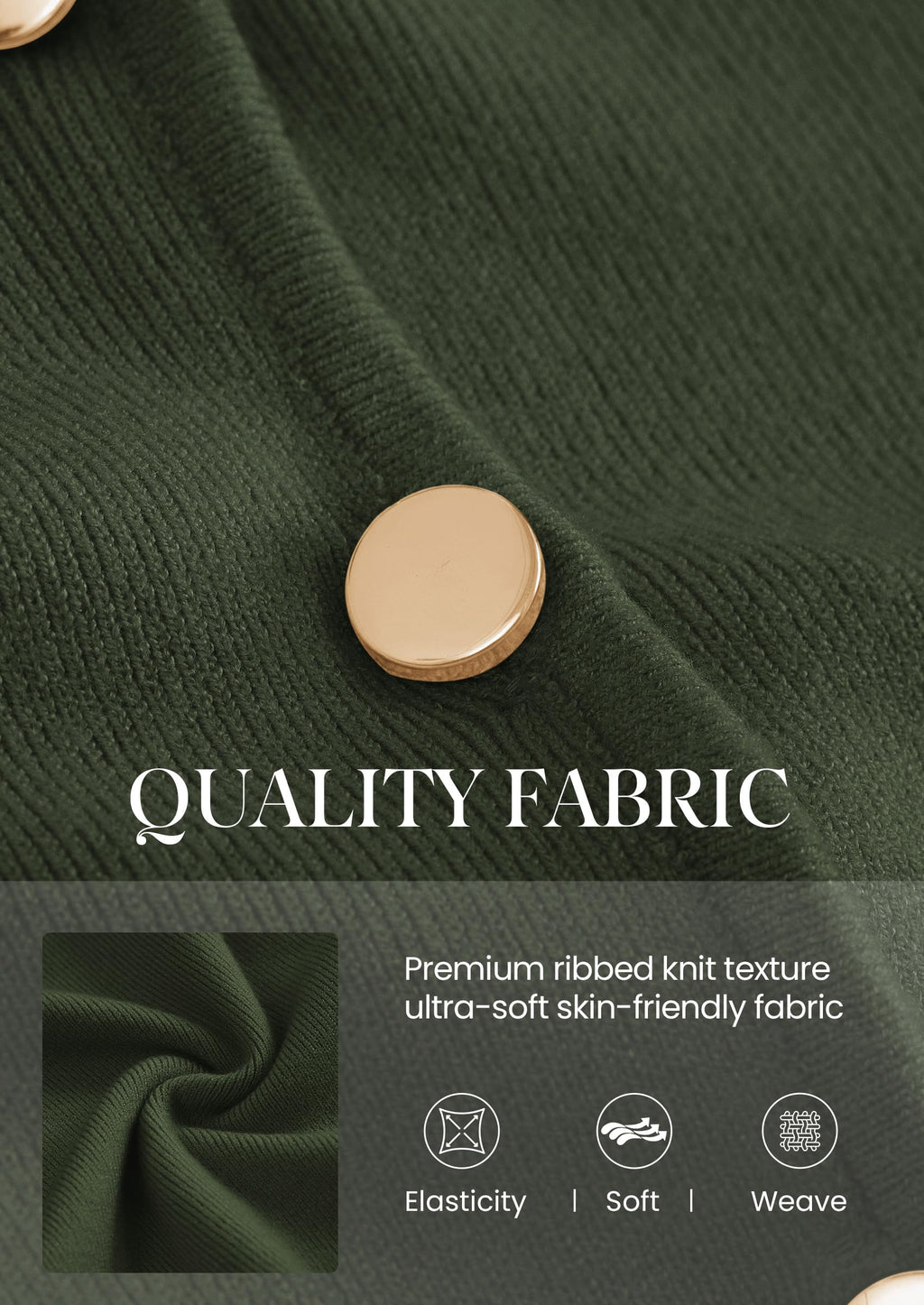 PRETTYGARDEN Button Up Cardigan Sweaters for Women | Slim Fitted Knitwear,Long Sleeve Lightweight Knit Cardigans,Business Casual Outfits Work Tops,Layering Piece for Fall&Winter