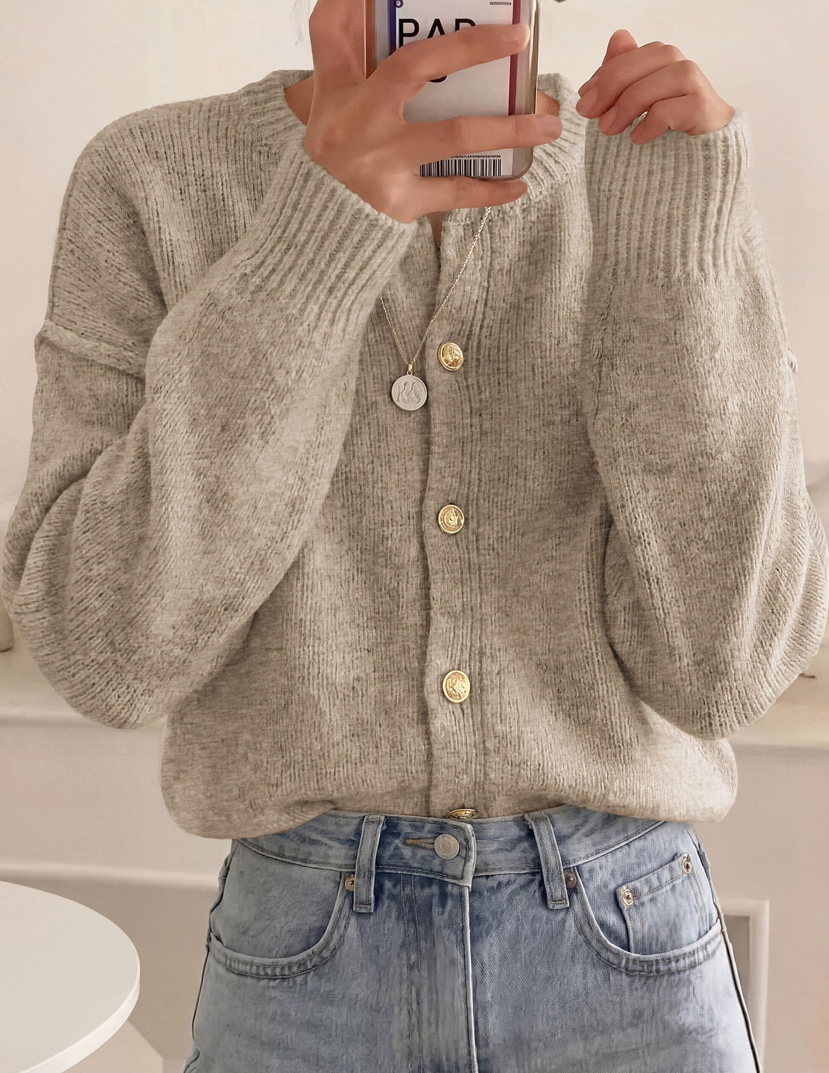 PRETTYGARDEN Women's Button up Chunky Knit Cardigan Sweaters Crew Neck, Long Sleeve, Oversized Sweaters, Relaxed Fit, Soft Cozy Casual Outerwear, Fall Outfits, Winter Fashion Clothing