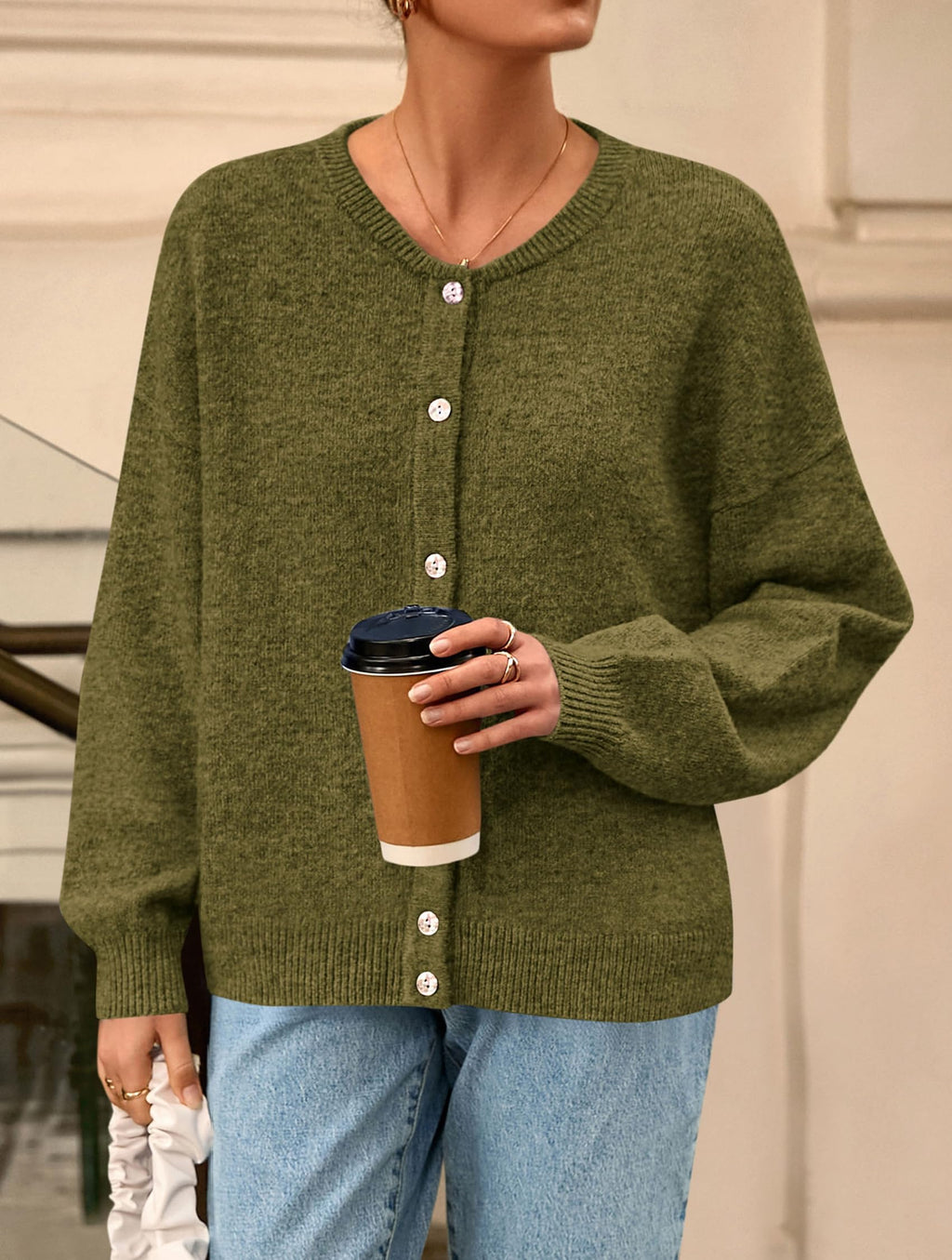 PRETTYGARDEN Womens Long Sleeve Cardigan Sweaters Button Down Knit Tops