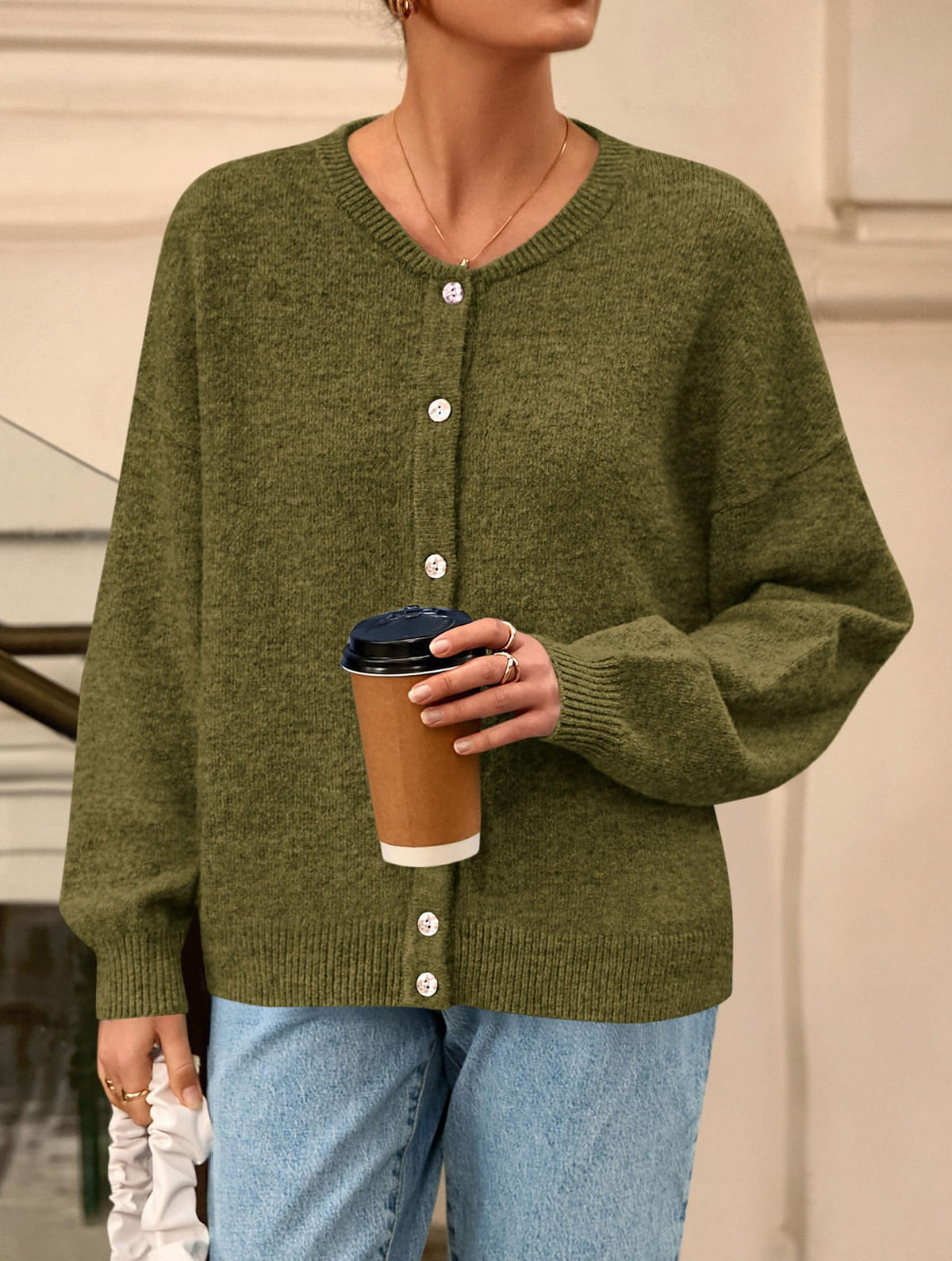 PRETTYGARDEN Womens Long Sleeve Cardigan Sweaters Button Down Knit Tops
