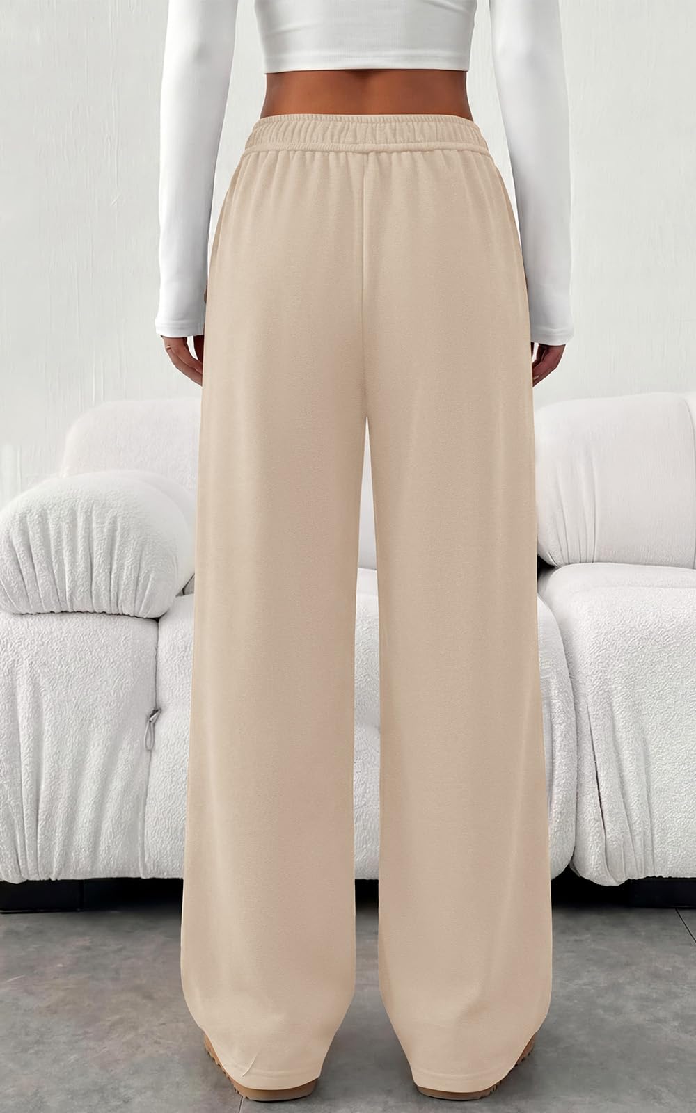 PRETTYGARDEN Fall Womens Sweatpants Baggy Wide Leg Pants with Pockets | Elastic Waist Loose Lounge Pants for Women, Tailored Soft Cotton Sweatpants Women, Fashion Y2k Outfits, Jogger Sweatpant