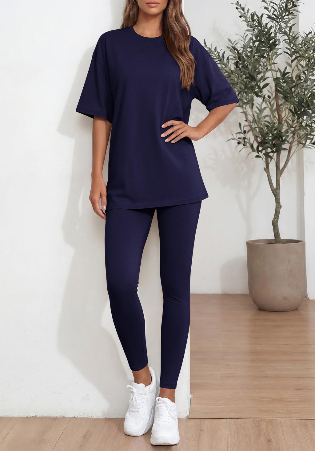 BTFBM Two Piece Lounge Set Women Spring Casual Oversized Shirts Leggings Matching Workout Airport Travel Outfits