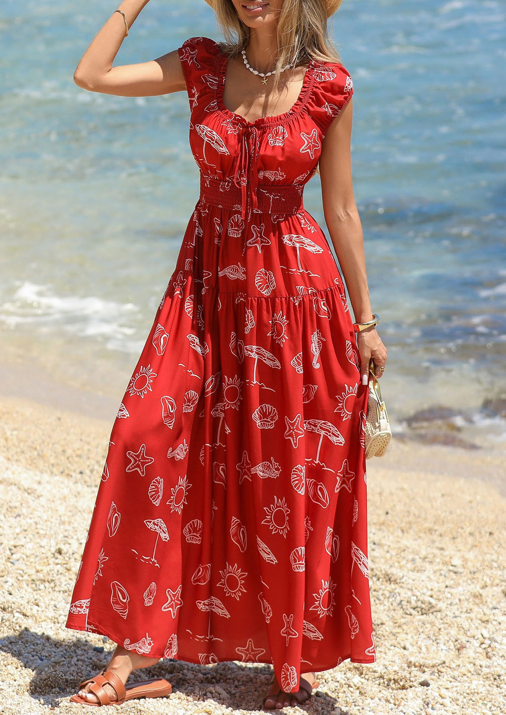 PRETTYGARDEN Boho Maxi Dresses for Women  Summer Floral Wedding Guest Dress Resort Wear Spring Long Flowy Beach Sundress