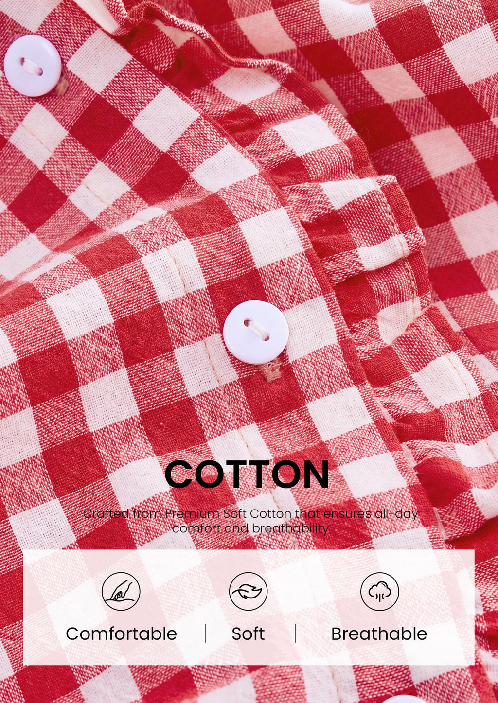 PRETTYGARDEN Womens Long Sleeve Button Down Shirts | Soft Cotton Fabric, Fashion Plaid Shirt, Basic Collared V Neck, Work Business Casual Blouses, 2026 Fall Trendy Outfits