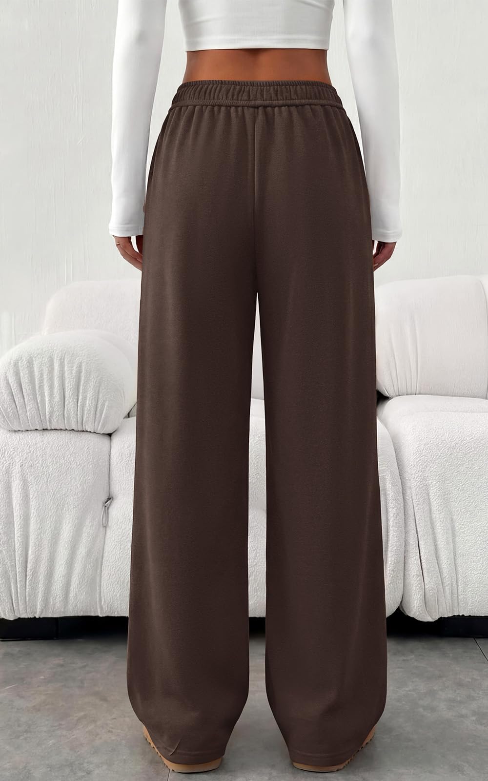 PRETTYGARDEN Fall Womens Sweatpants Baggy Wide Leg Pants with Pockets | Elastic Waist Loose Lounge Pants for Women, Tailored Soft Cotton Sweatpants Women, Fashion Y2k Outfits, Jogger Sweatpant