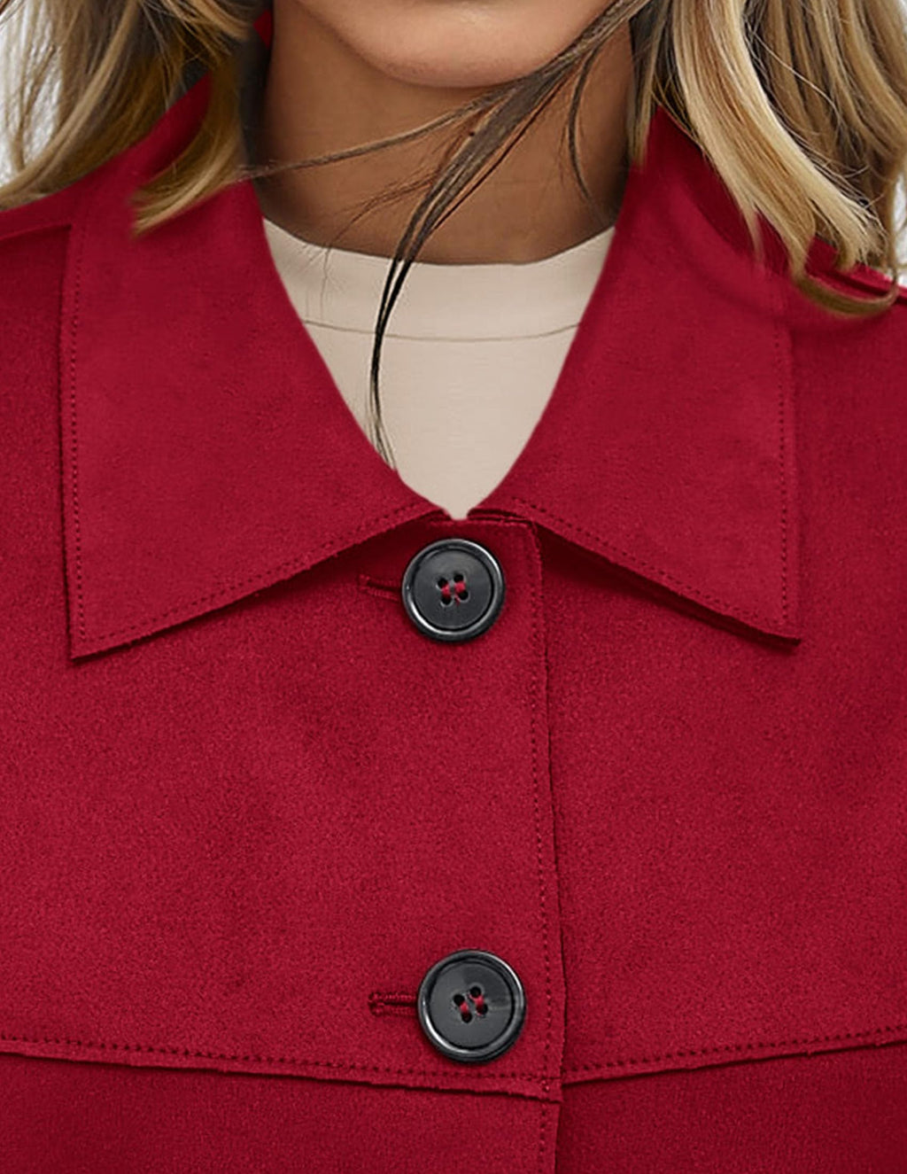 PRETTYGARDEN Women's Faux Suede Cropped Jacket Casual Lightweight Fall Fashion Winter Coats Outerwear Trendy Clothes