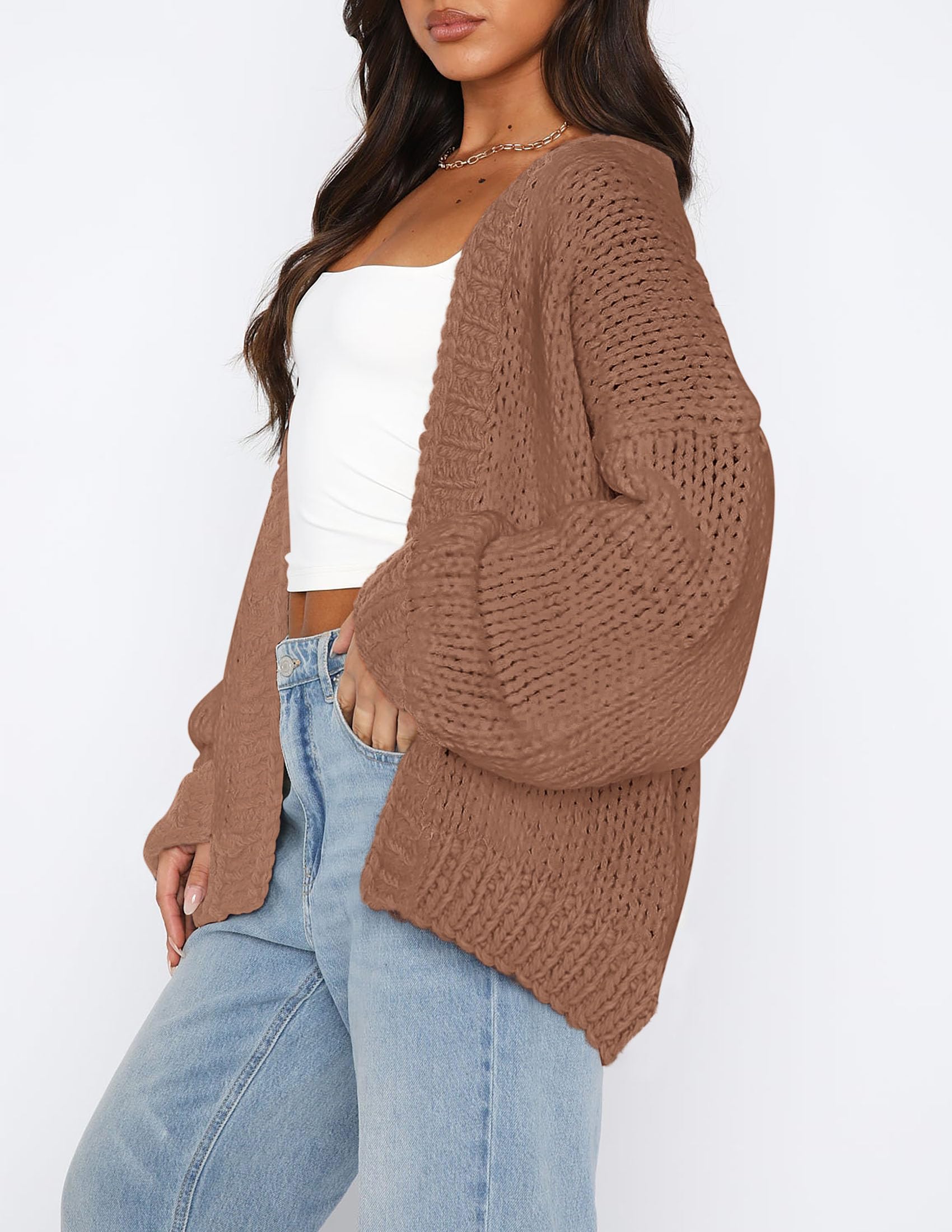 PRETTYGARDEN Cardigan Sweaters for Women Trendy Fall Fashion Long Sleeve Chunky Knit Cardigans Winter Clothing Outfits