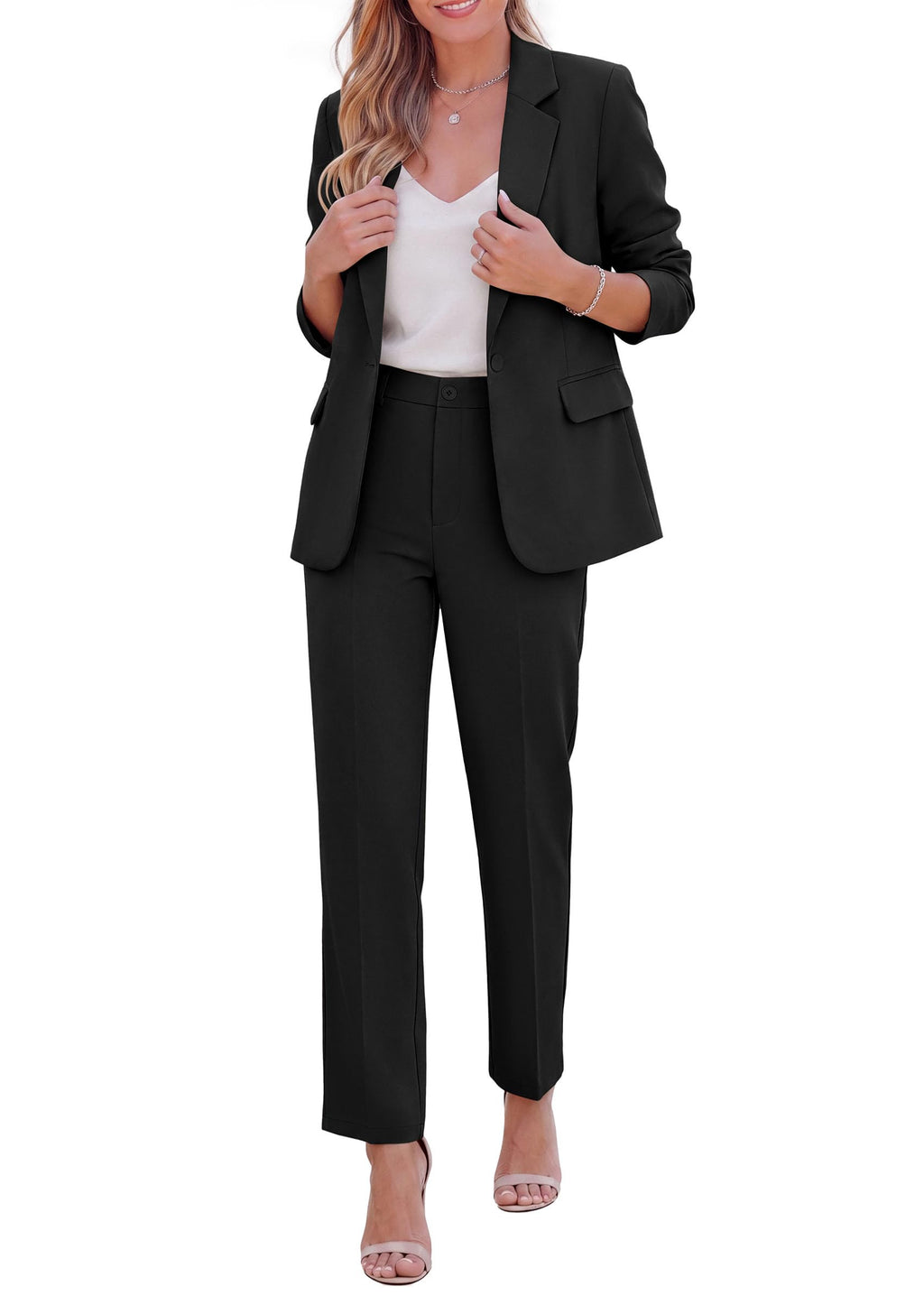 PRETTYGARDEN Two Piece Sets for Women Dressy Pant Suits