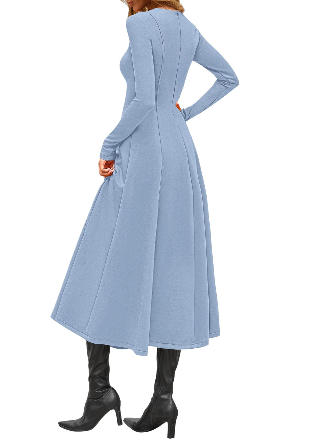 PRETTYGARDEN Cocktail Dresses for Women  Elegant Classy Fall Long Sleeve Midi A Line Flowy Modest Winter Party Dress