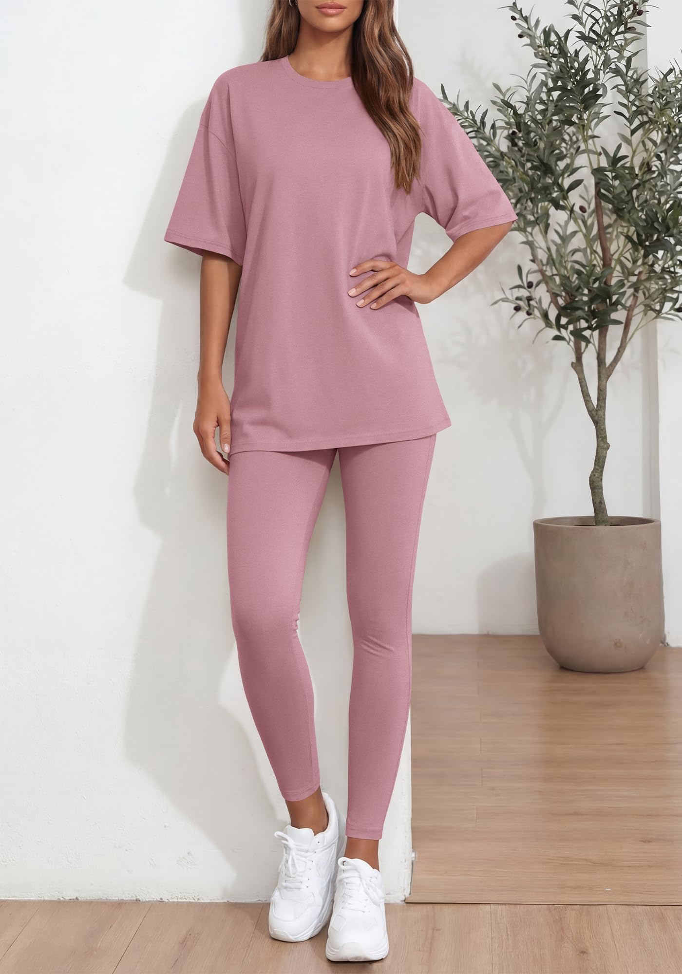 BTFBM Two Piece Lounge Set Women Spring Casual Oversized Shirts Leggings Matching Workout Airport Travel Outfits