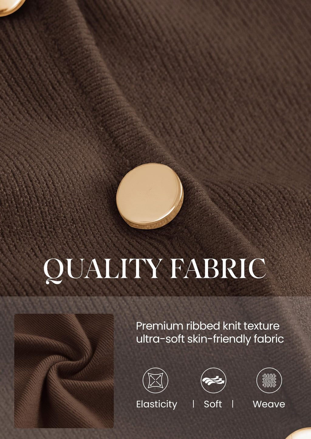 PRETTYGARDEN Button Up Cardigan Sweaters for Women | Slim Fitted Knitwear,Long Sleeve Lightweight Knit Cardigans,Business Casual Outfits Work Tops,Layering Piece for Fall&Winter