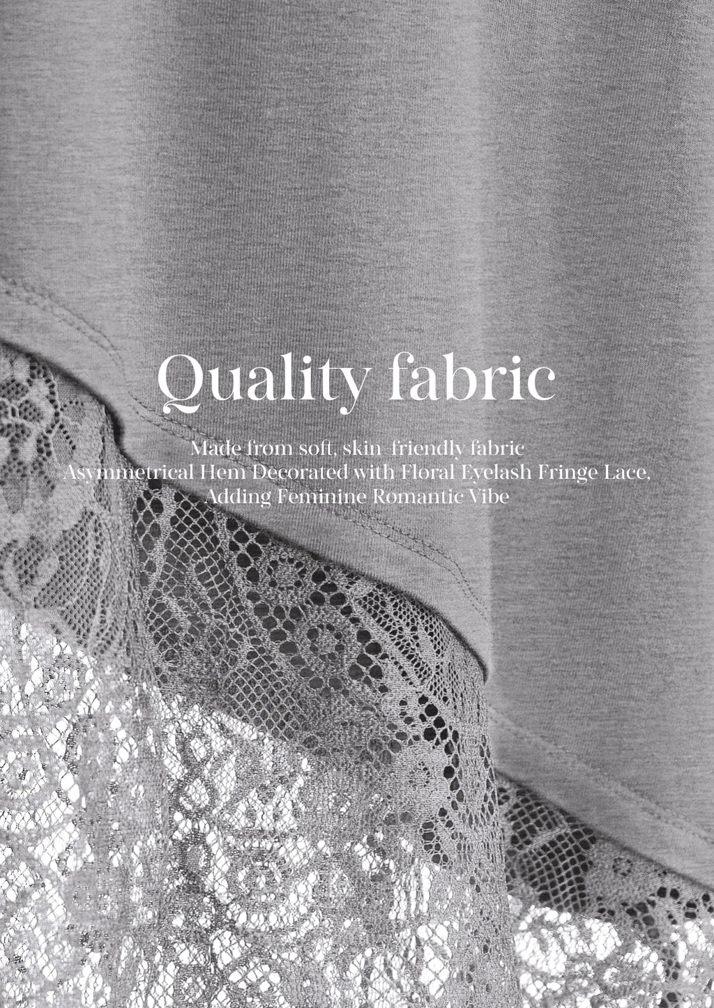 PRETTYGARDEN Women's Lace Patchwork Long Sleeve Shirts | Soft Casual Tops,Irregular Asymmetrical Hem,Crew Neck Thermal Blouses,Loose Fit Layer Tee,Fashion Fall Winter Daily Wear