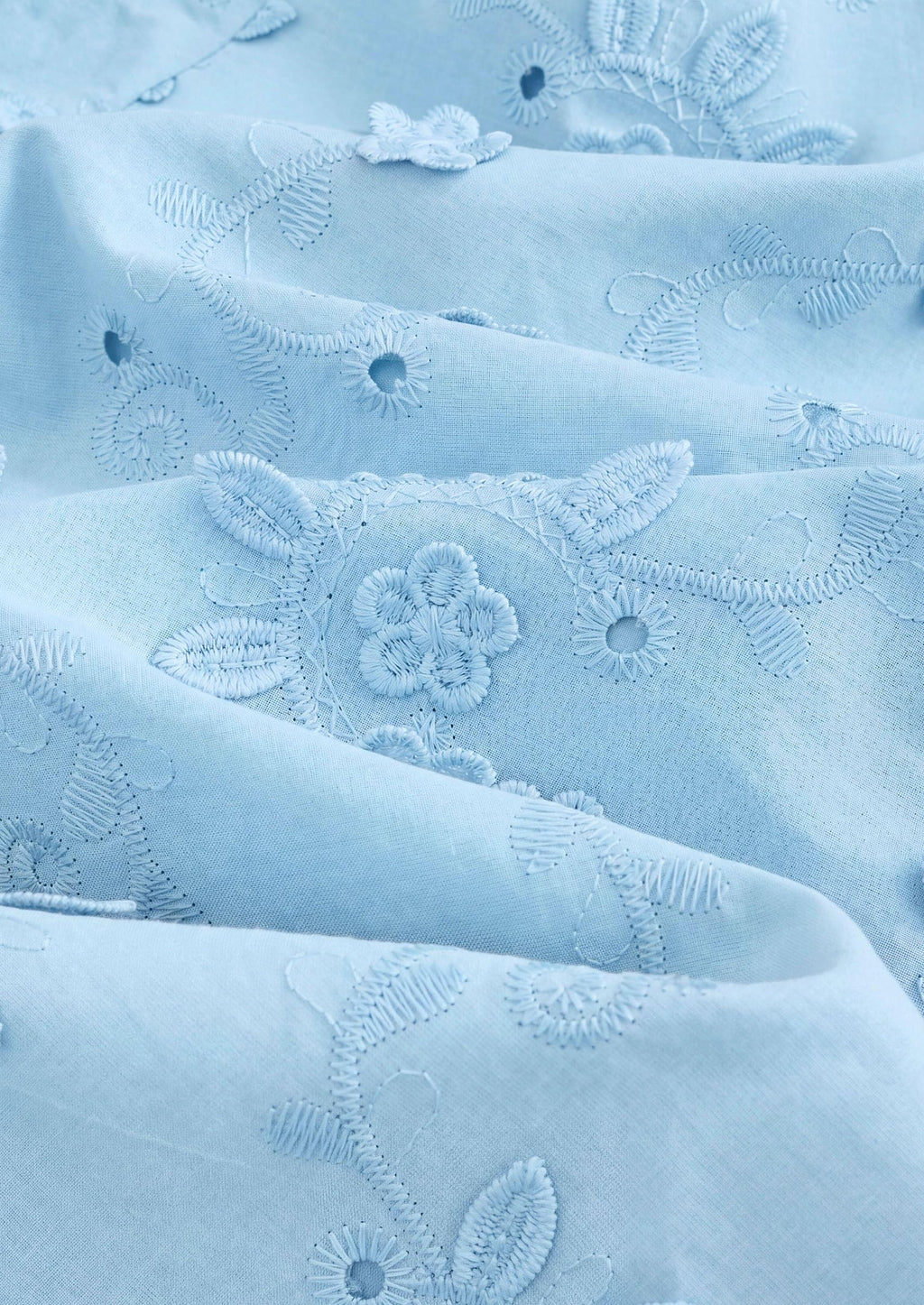 PRETTYGARDEN Women's Floral Embroidered Button Down Shirts | Ladies Dressy Fall Blouses, Long Sleeves, Ruffle Neck, Elegant Boho Eyelet Tops for Work, Business & Spring Casual Outings
