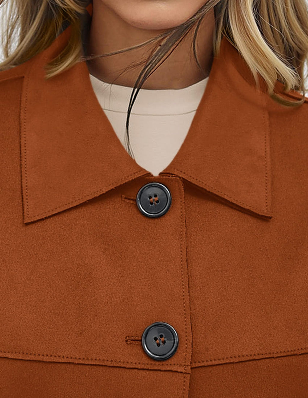 PRETTYGARDEN Women's Faux Suede Cropped Jacket Casual Lightweight Fall Fashion Winter Coats Outerwear Trendy Clothes