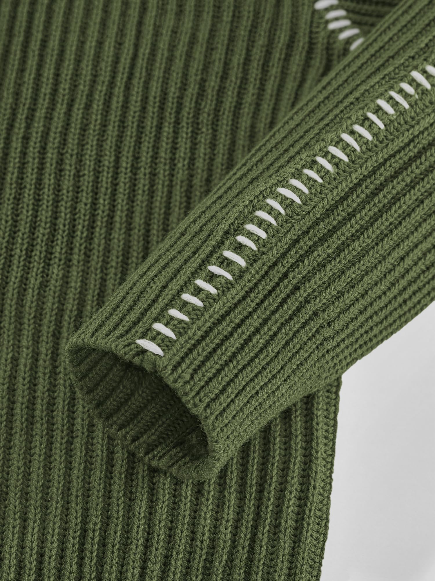 "BTFBM Womens Oversized Sweaters Contrast Chunky Knit Sweater Loose Fit Mock Neck Long Sleeve Tops, Soft Cozy Knitwear, Fall Fashion 2026, Casual Winter Clothing, Daily Going Out Outfits"