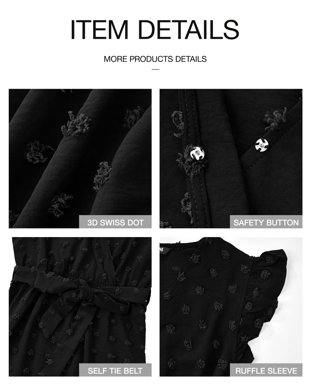 FreshPretty Women V Neck Summer Dress Cap Sleeve Swiss Dot Boho Flowy Ruffle Slit Beach Party Long Maxi Cocktail Dresses