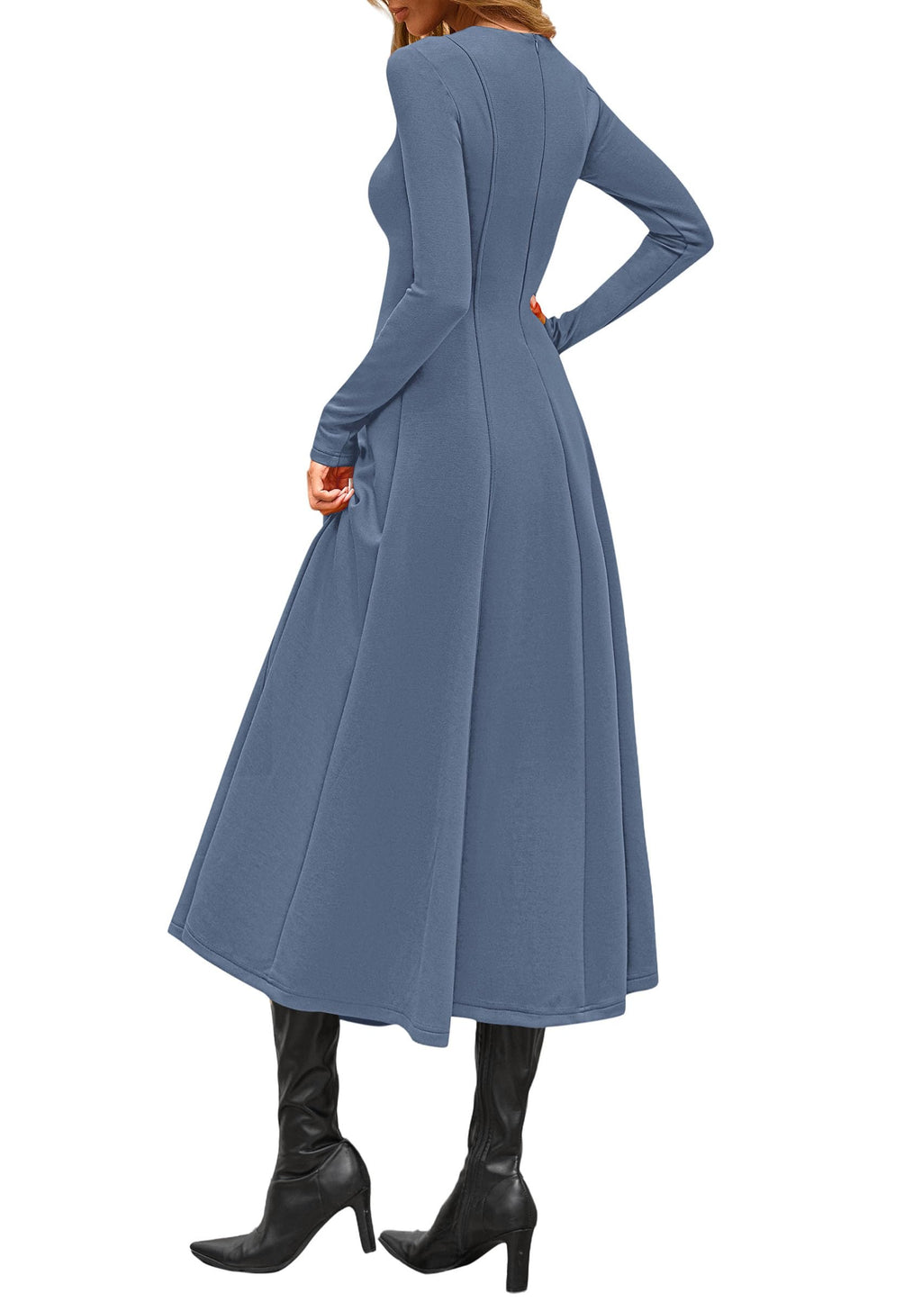 PRETTYGARDEN Cocktail Dresses for Women  Elegant Classy Fall Long Sleeve Midi A Line Flowy Modest Winter Party Dress