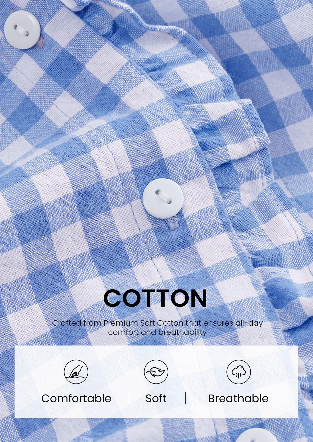 PRETTYGARDEN Womens Long Sleeve Button Down Shirts | Soft Cotton Fabric, Fashion Plaid Shirt, Basic Collared V Neck, Work Business Casual Blouses, 2026 Fall Trendy Outfits