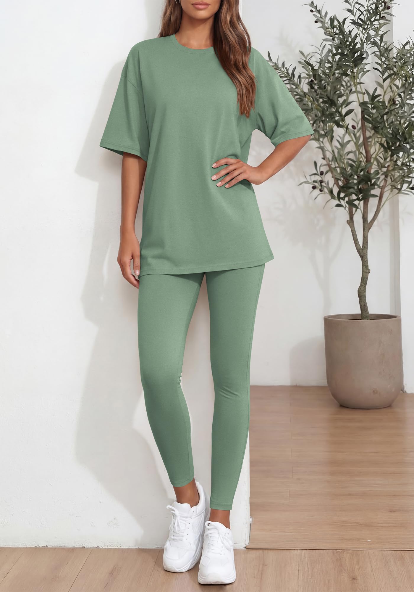 BTFBM Two Piece Lounge Set Women Spring Casual Oversized Shirts Leggings Matching Workout Airport Travel Outfits