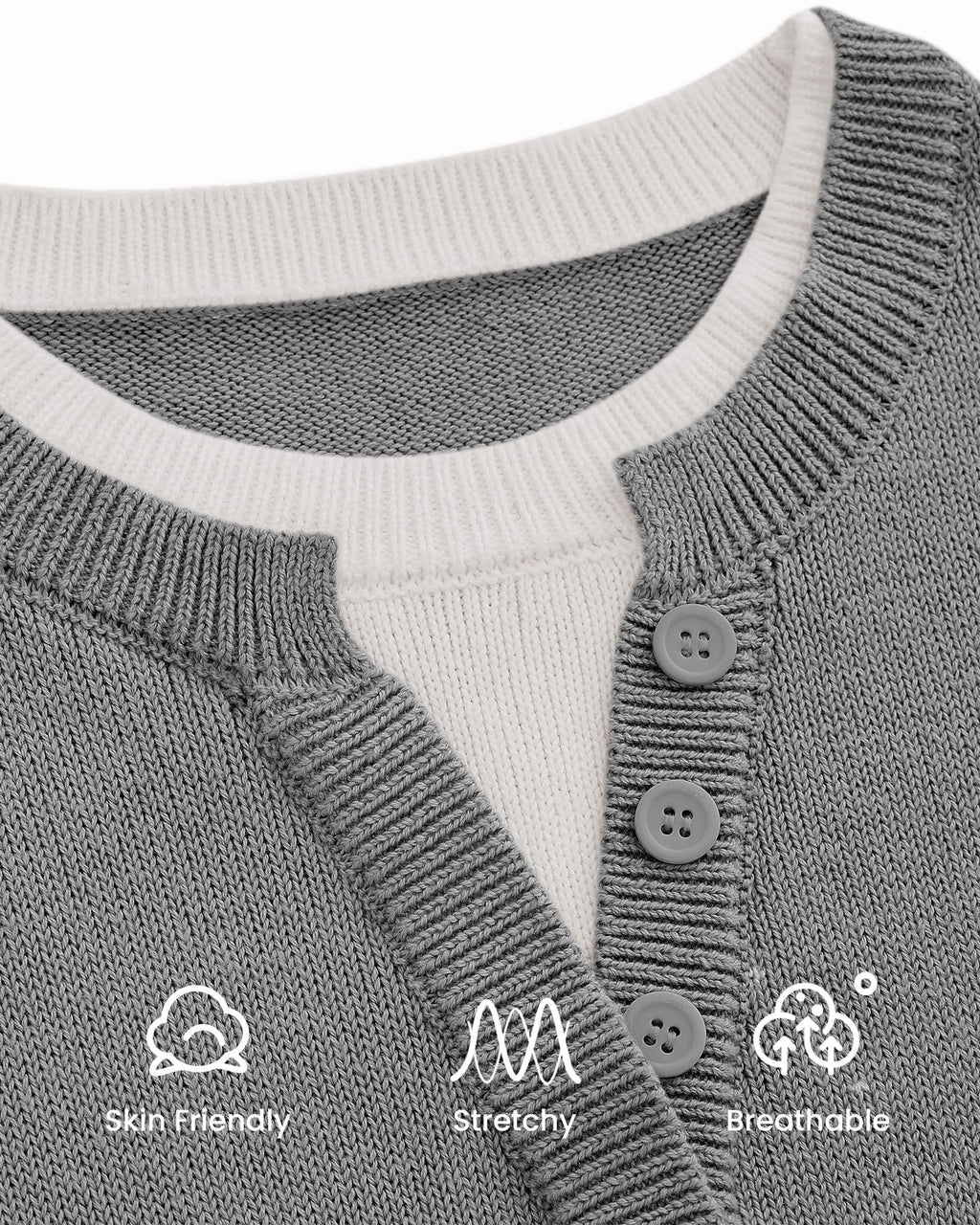BTFBM Women Long Sleeve Crew Neck Sweaters Tops, 2 in1 Knitted Pullover, Deco Buttons, Oversized, Stretchy, Vacation, Business Casual Outfits, Fall Winter Trendy