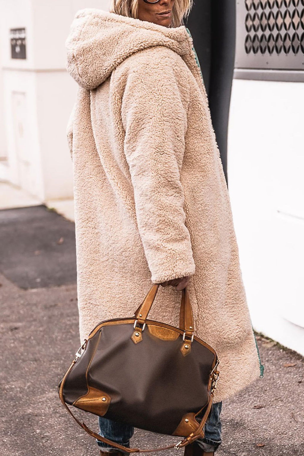 PRETTYGARDEN Women's Winter Fashion Clothes Oversized Shearling Fleece Long Coats Jackets