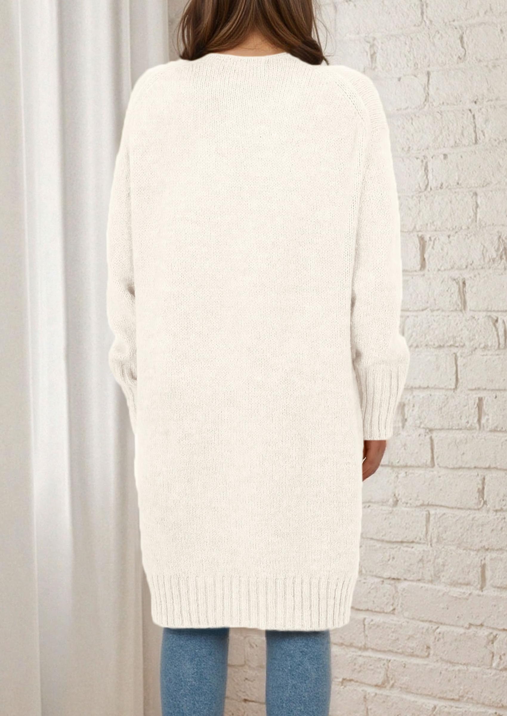 PRETTYGARDEN Fall Long Sleeve Cardigan Sweaters for Women Trendy Winter Open Front Loose Knitted Cardigans with Pockets