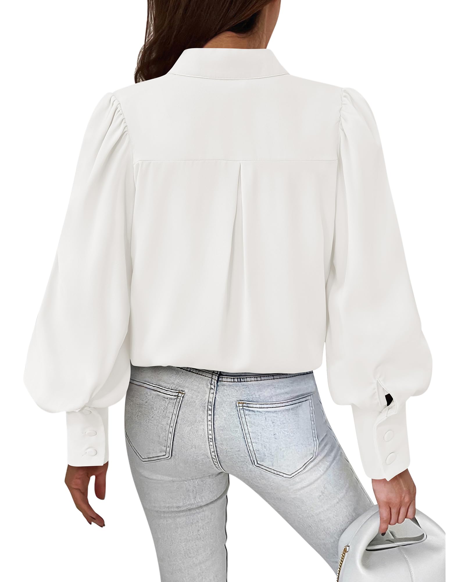 BTFBM Women Fashion Button Down Shirts V Neck Boho Printed Long Sleeve Blouses Dressy Casual Spring Fall Tops