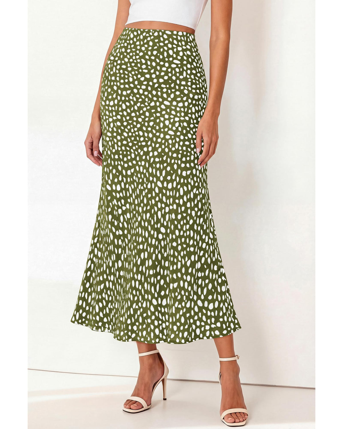 BTFBM Satin Skirts for Women Trendy Spring Summer High Waisted Leopard Print Cocktail Wedding Long Silk Midi Skirt