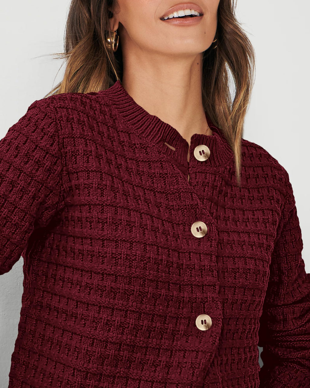 PRETTYGARDEN Women's Knit Cardigan Sweaters Casual Long Sleeve Open Front Button Down Trendy Jackets Outerwear