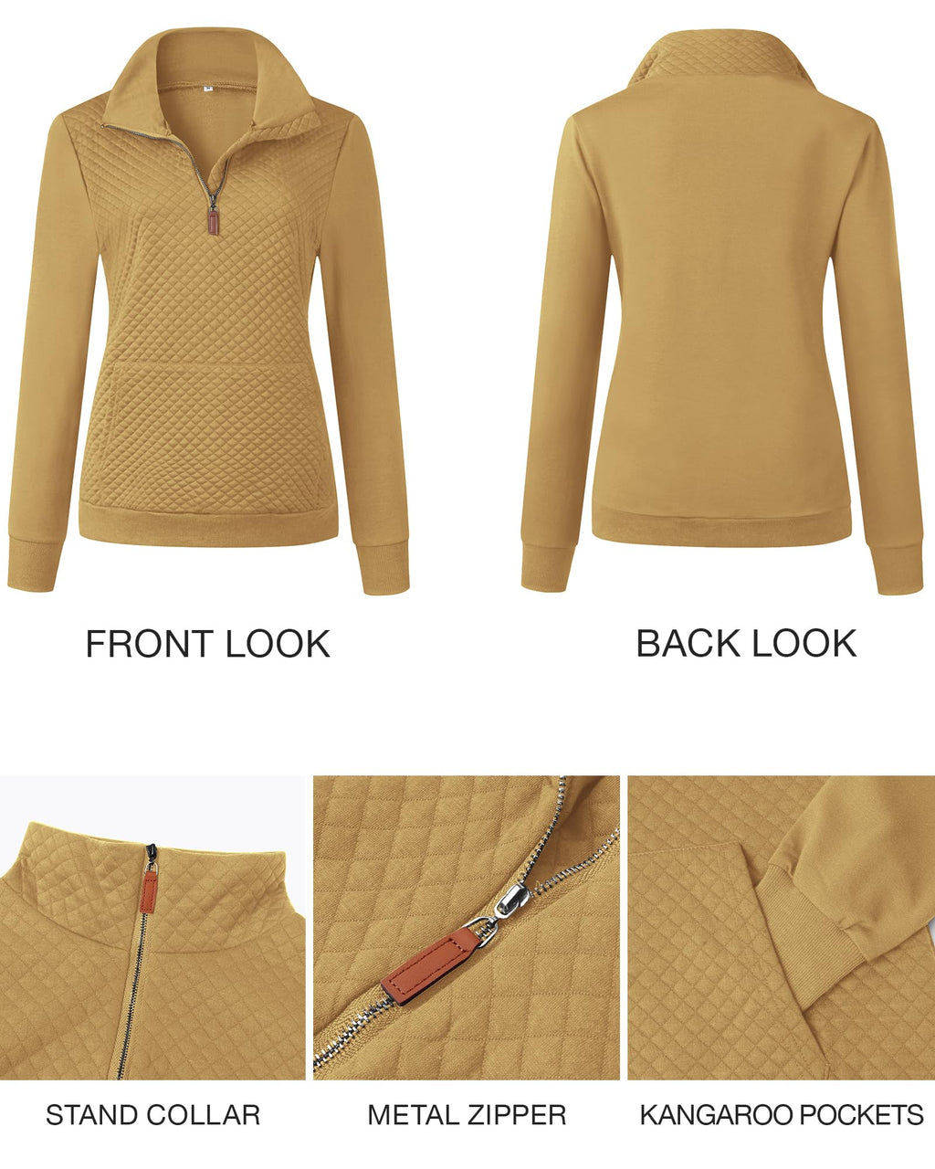BTFBM Women Fashion Quilted Pattern Lightweight Zipper Long Sleeve Plain Casual Ladies Sweatshirts Pullovers Shirts Tops