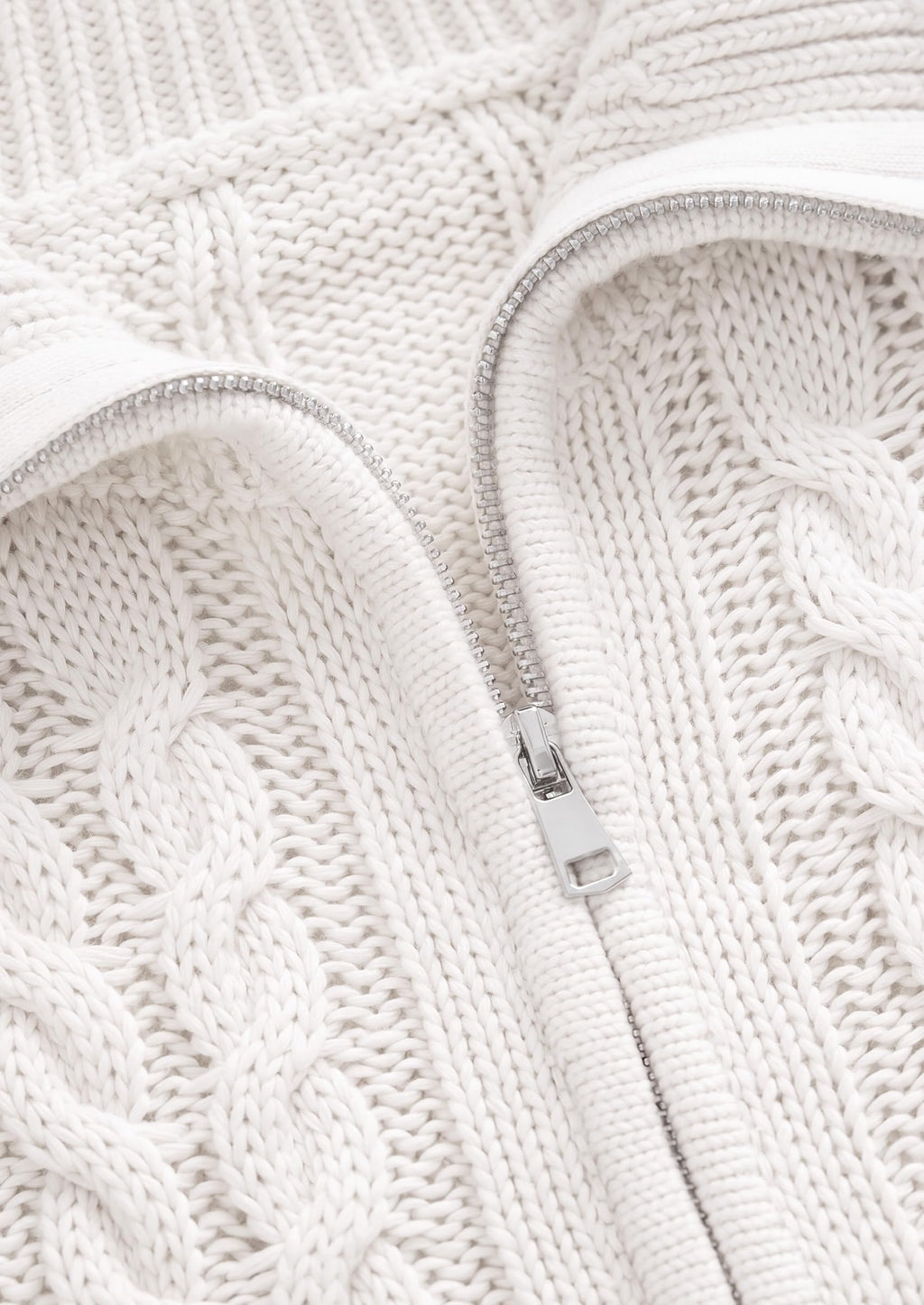 PRETTYGARDEN Women's Cable Knit Cropped Cardigan Sweaters Oversized Sweater, Long Sleeve Zip Up Jacket, Collared Neck, Ribbed Hem, Cozy Soft Casual Wear, Fall Clothes Winter Outerwear
