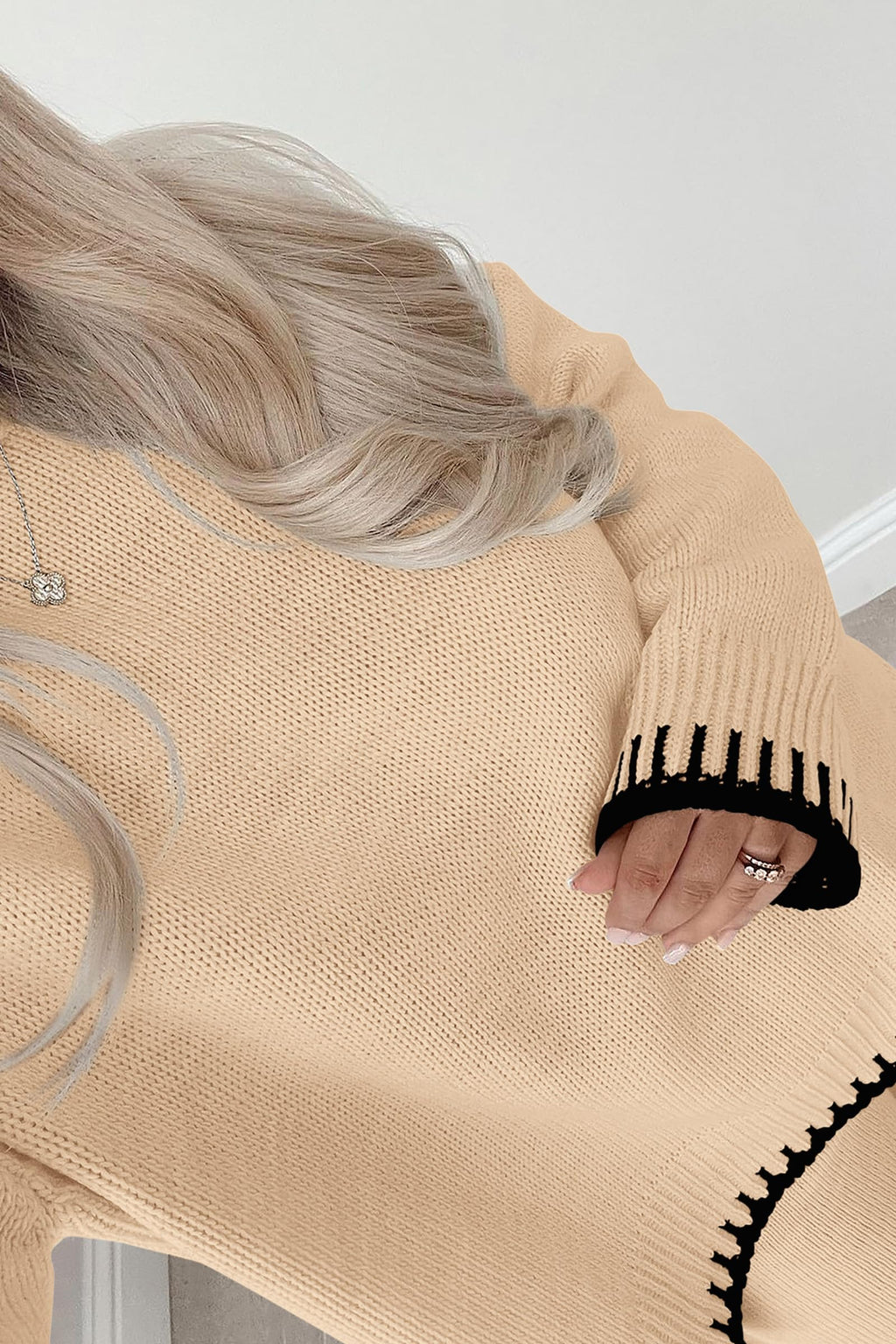 PRETTYGARDEN Women's 2 Piece Knit Sweater Outfit Casual Long Sleeve Pullover Wide Leg Pants Tracksuit Loungewear Set