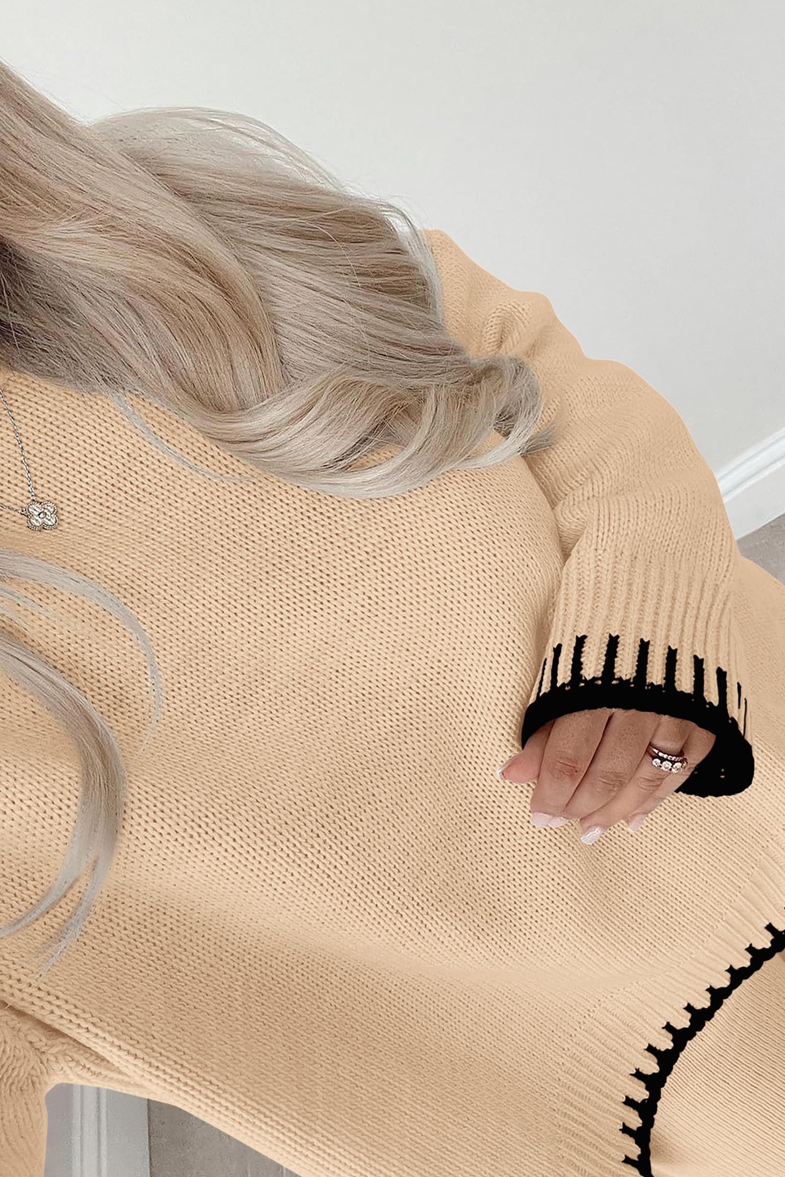 PRETTYGARDEN Women's 2 Piece Knit Sweater Outfit Casual Long Sleeve Pullover Wide Leg Pants Tracksuit Loungewear Set