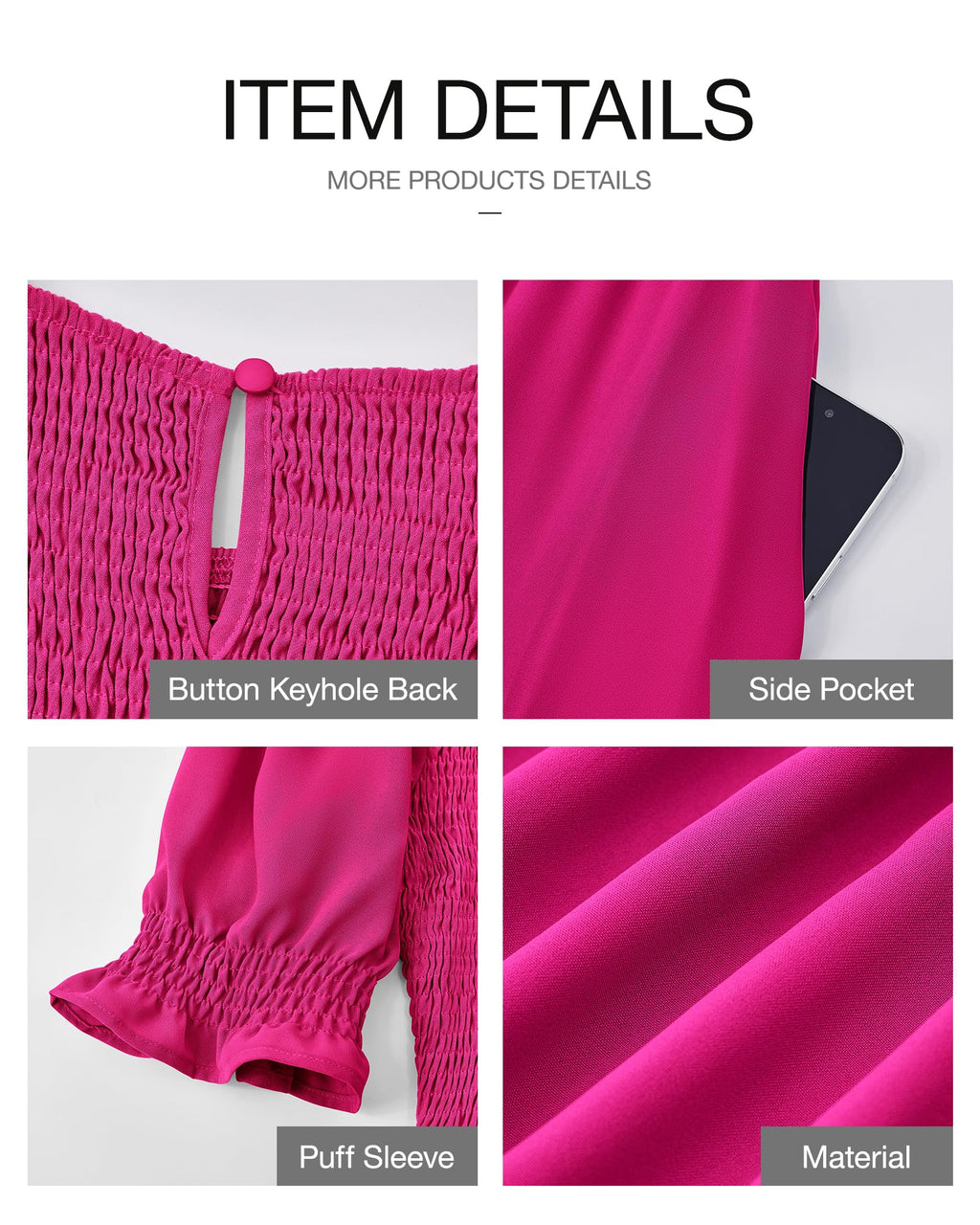 FreshPretty Women Casual Summer Dresses Spring Crew Neck Ruffle Short Sleeve Floral Print Smocked Boho Flowy Maxi Dress