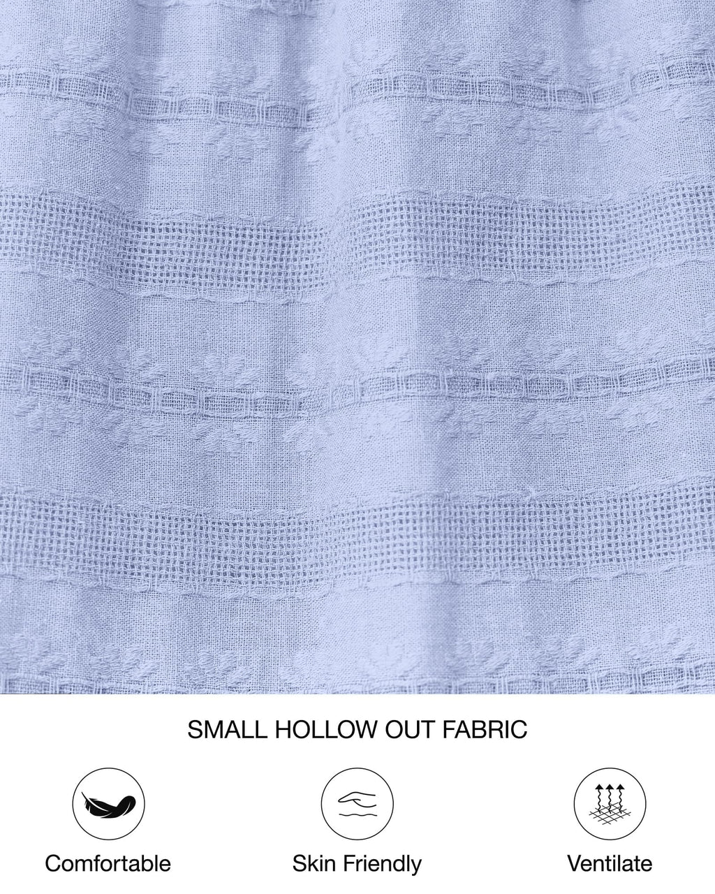 FreshPretty Womens Summer Casual Midi Maxi Dresses Lightweight Short Sleeve V Neck Elastic Waist Boho Beach Dress Pockets