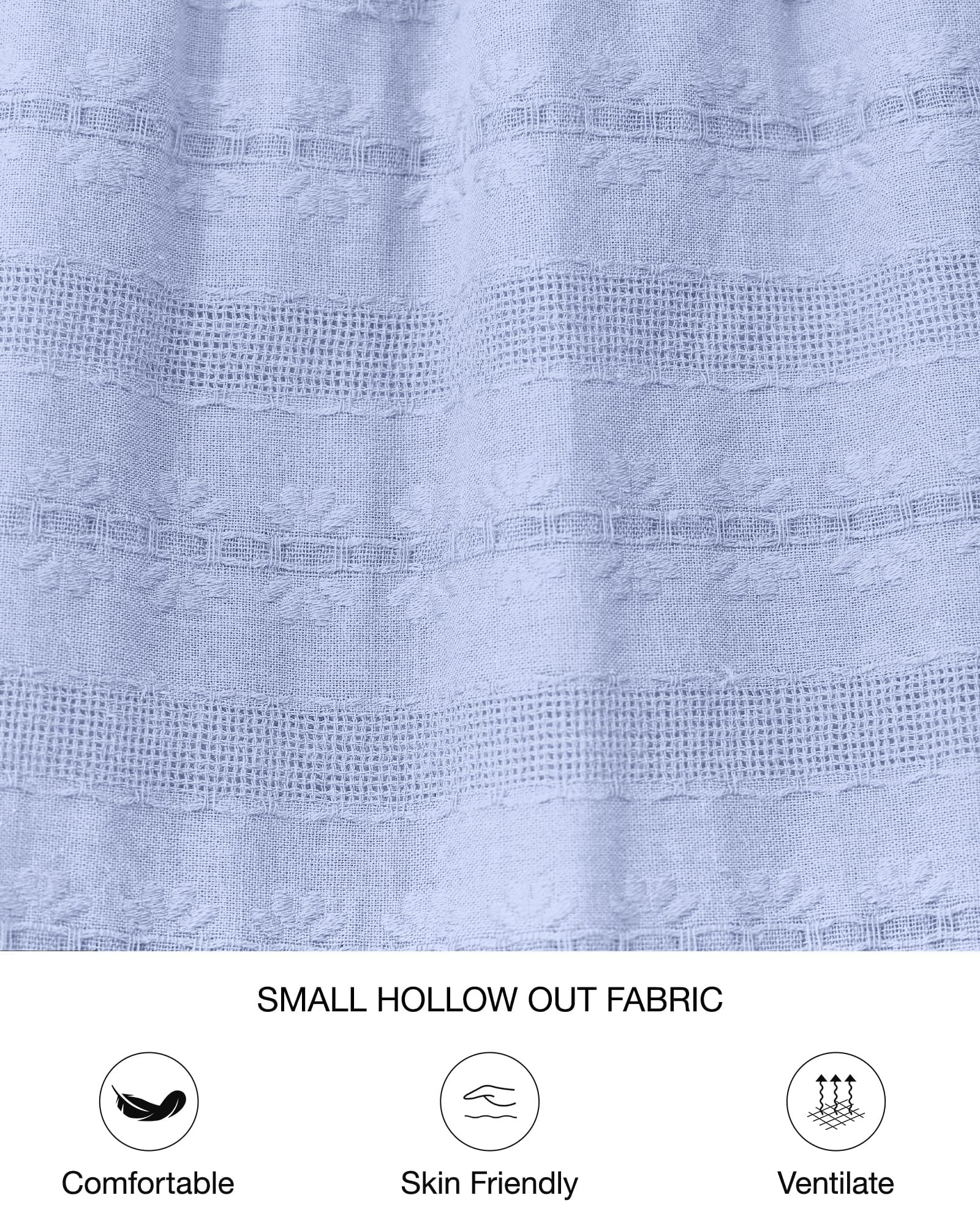 FreshPretty Womens Summer Casual Midi Maxi Dresses Lightweight Short Sleeve V Neck Elastic Waist Boho Beach Dress Pockets